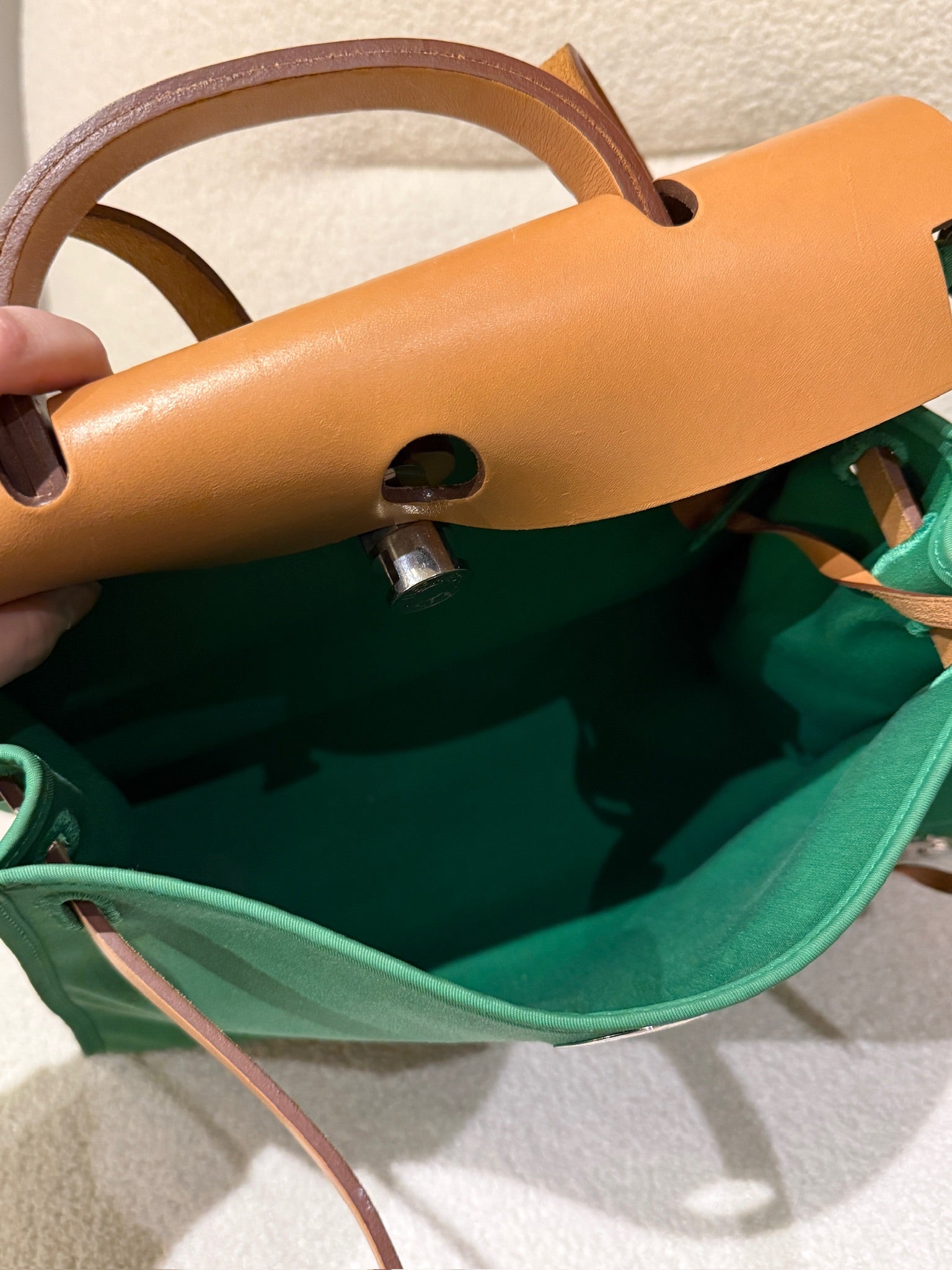 Hermès Herbag Zip 31 Bambou & Leather Tote - X Stamp
