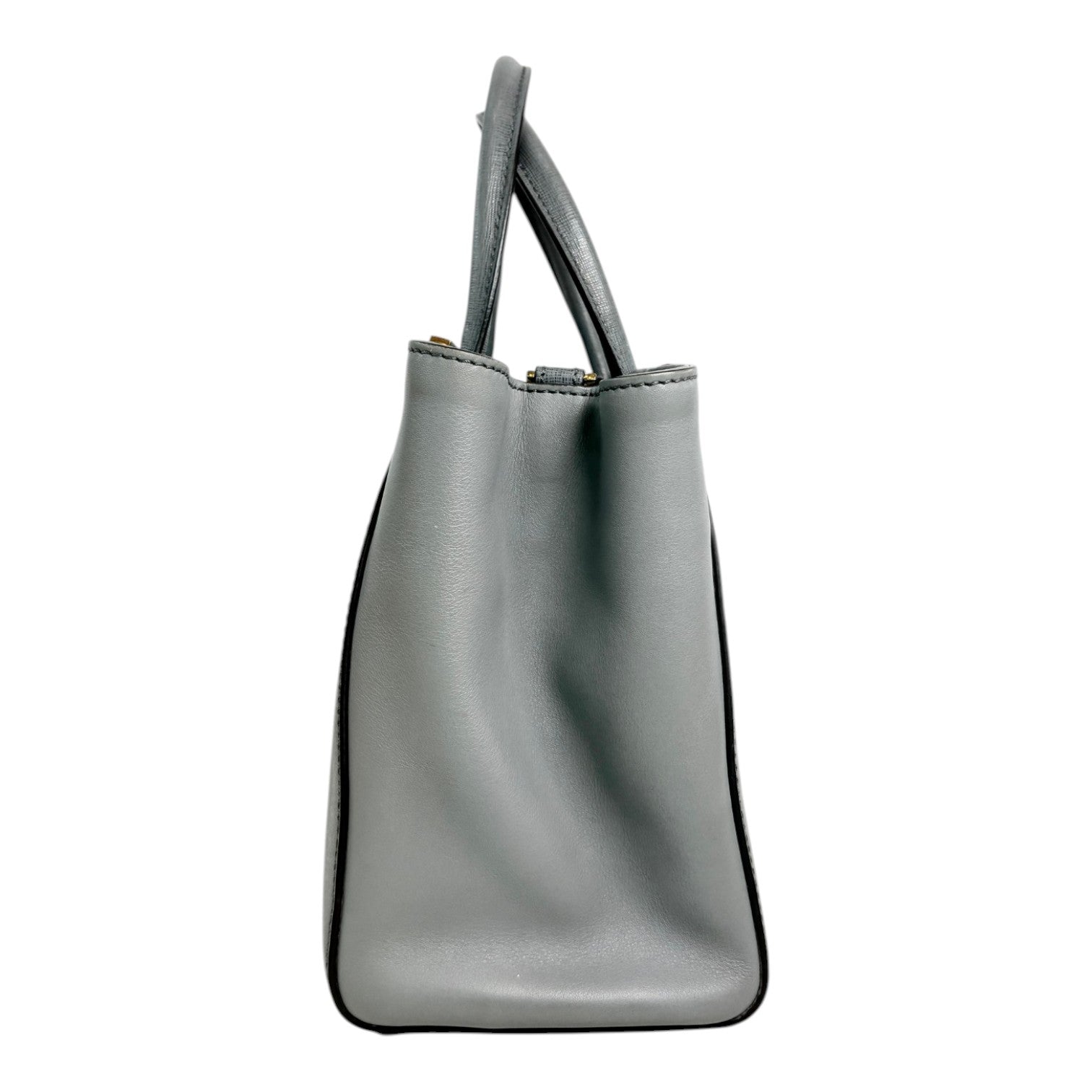 Fendi Petite 2Jours Vitello Elite Tote Grey Bag