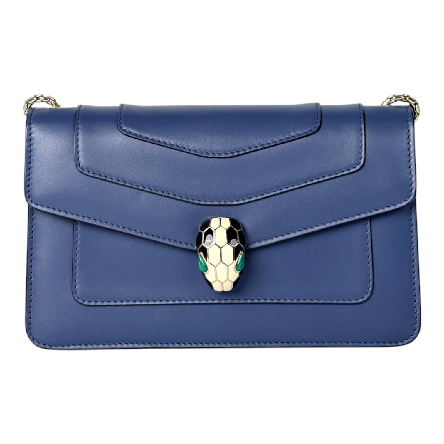 Bvlgari Serpenti Mini Blue Cross Body Bag
