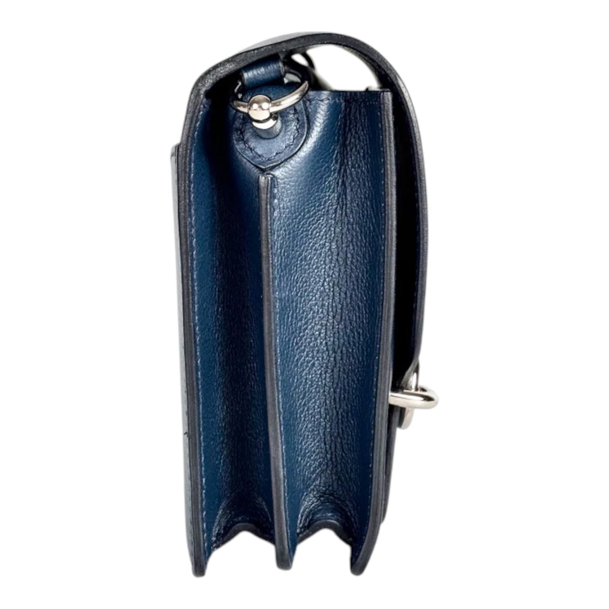 Hermes Navy Roulis Mini in Evercolour with PHW