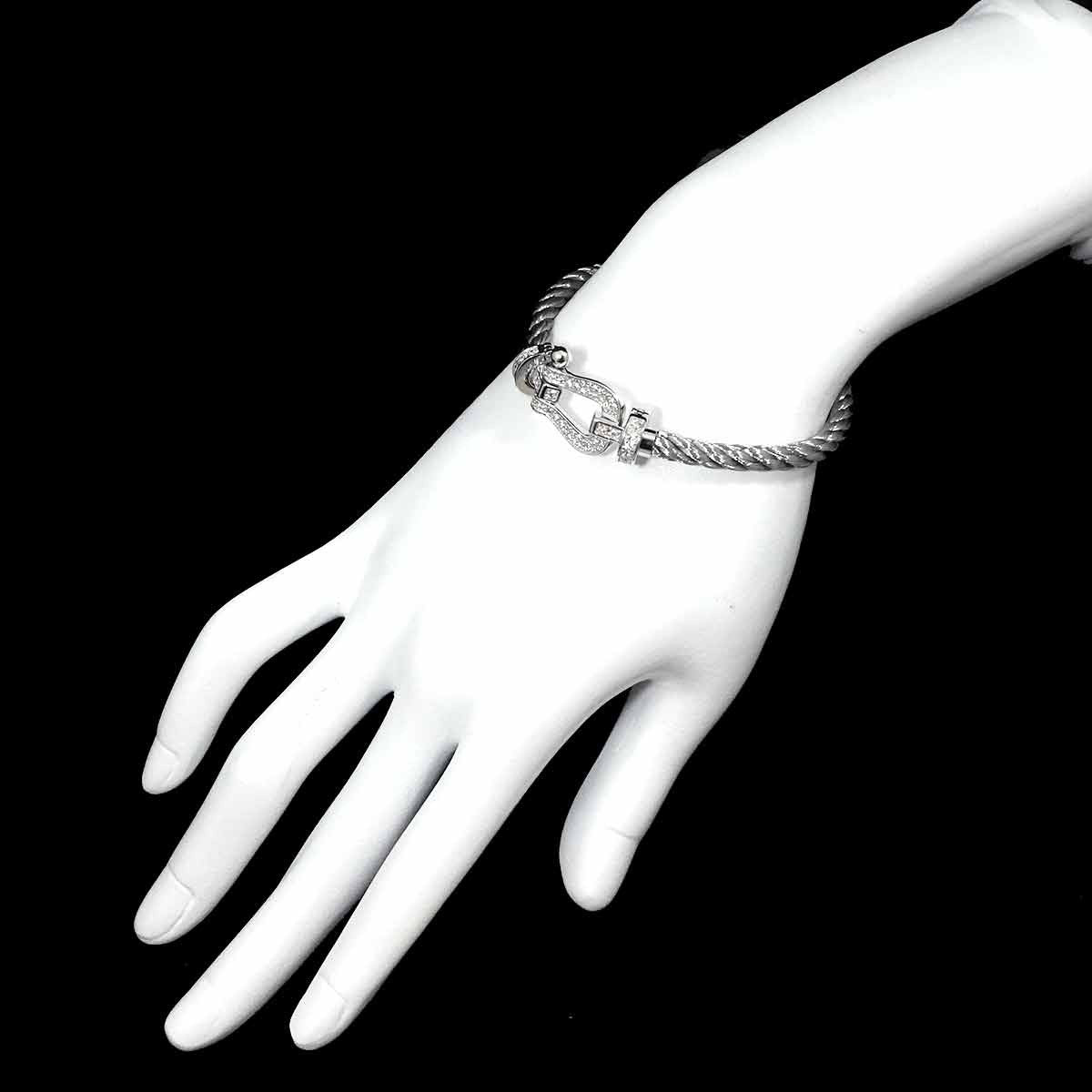 Diamond 0.58 Bracelet 18K K18 WG White Gold 750 902926416
