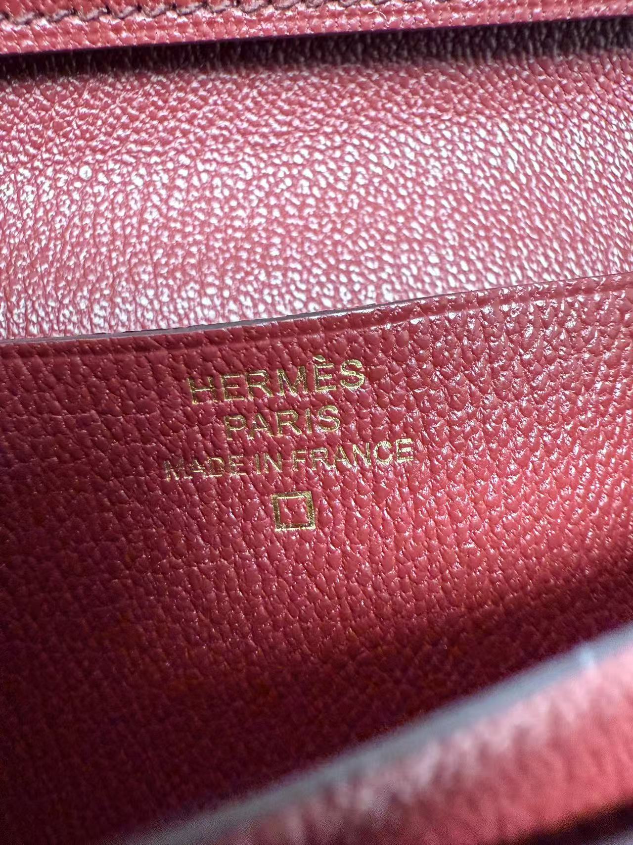 Hermès bearn Luxury Crocodile Embossed Leather Wallet - Burgundy