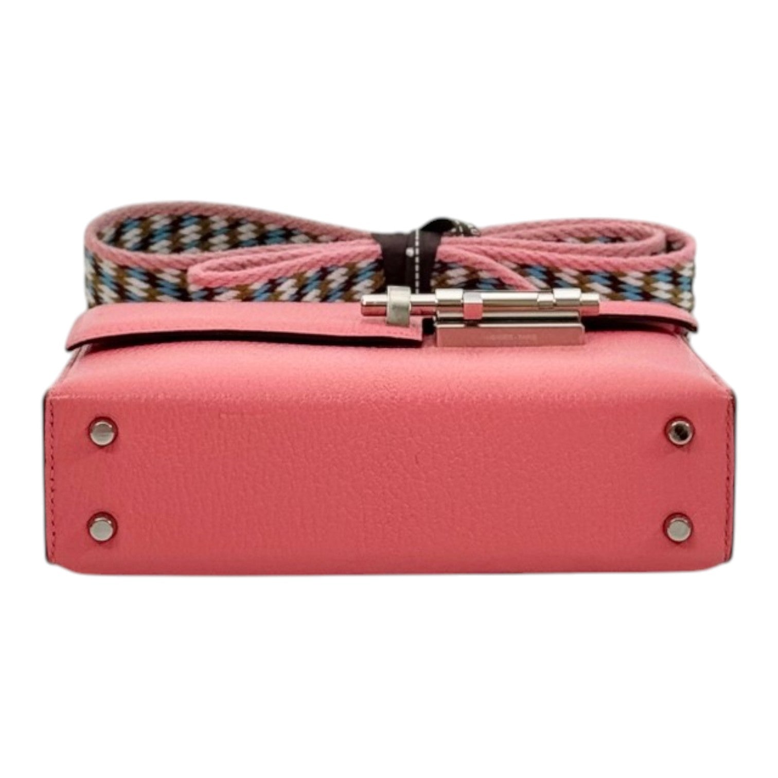 Hermes Mini Verrou Bag 17cm Pink Chevre Leather