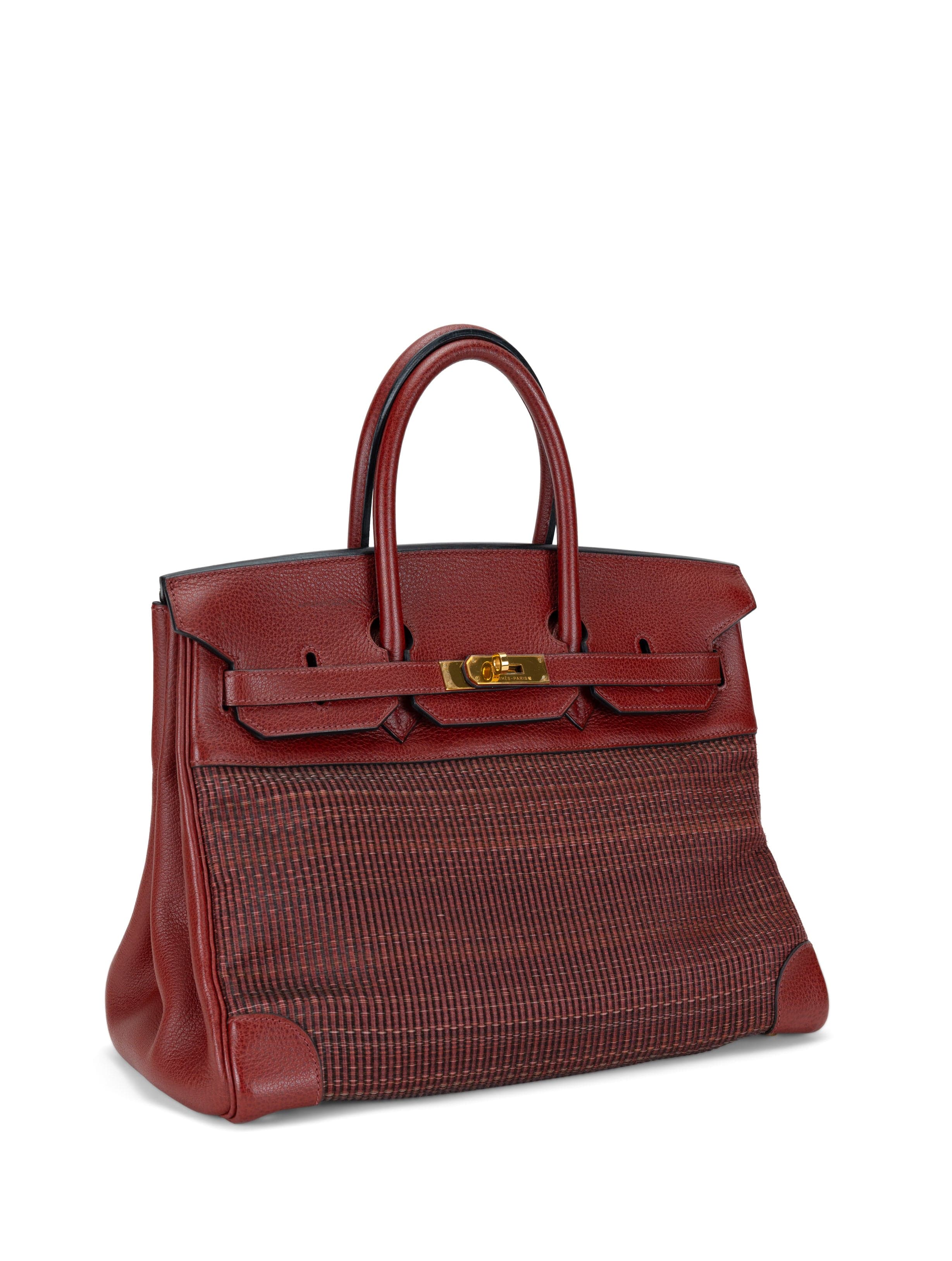 *LONDON LOCATED* VINTAGE HERMÈS BIRKIN 35CM ROUGE H Crinoline & Clemence Leather with Gold Hardware
