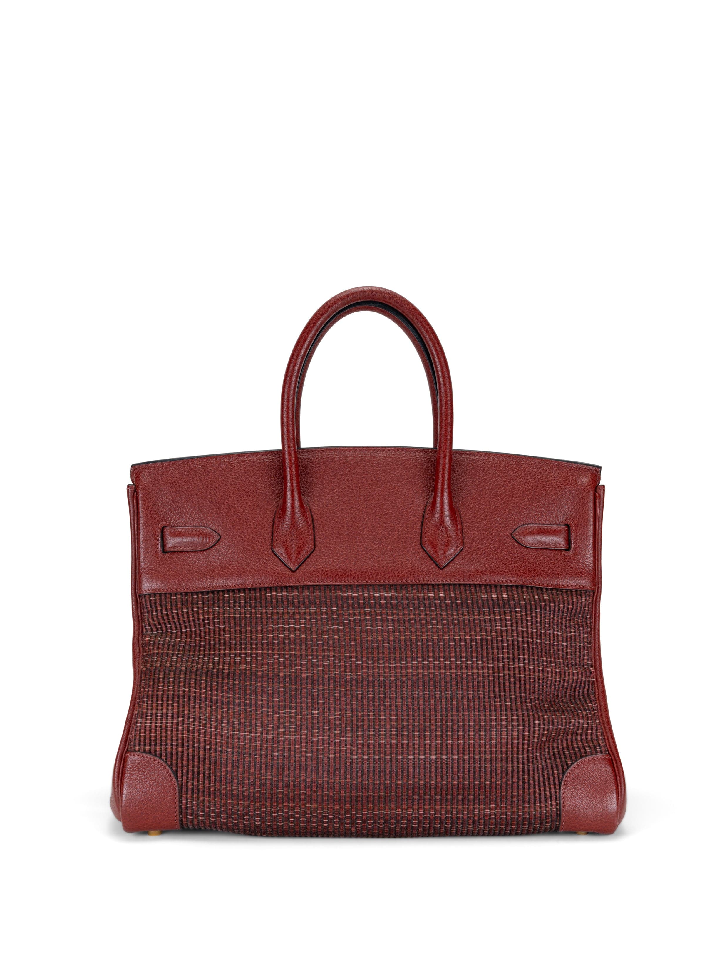 *LONDON LOCATED* VINTAGE HERMÈS BIRKIN 35CM ROUGE H Crinoline & Clemence Leather with Gold Hardware