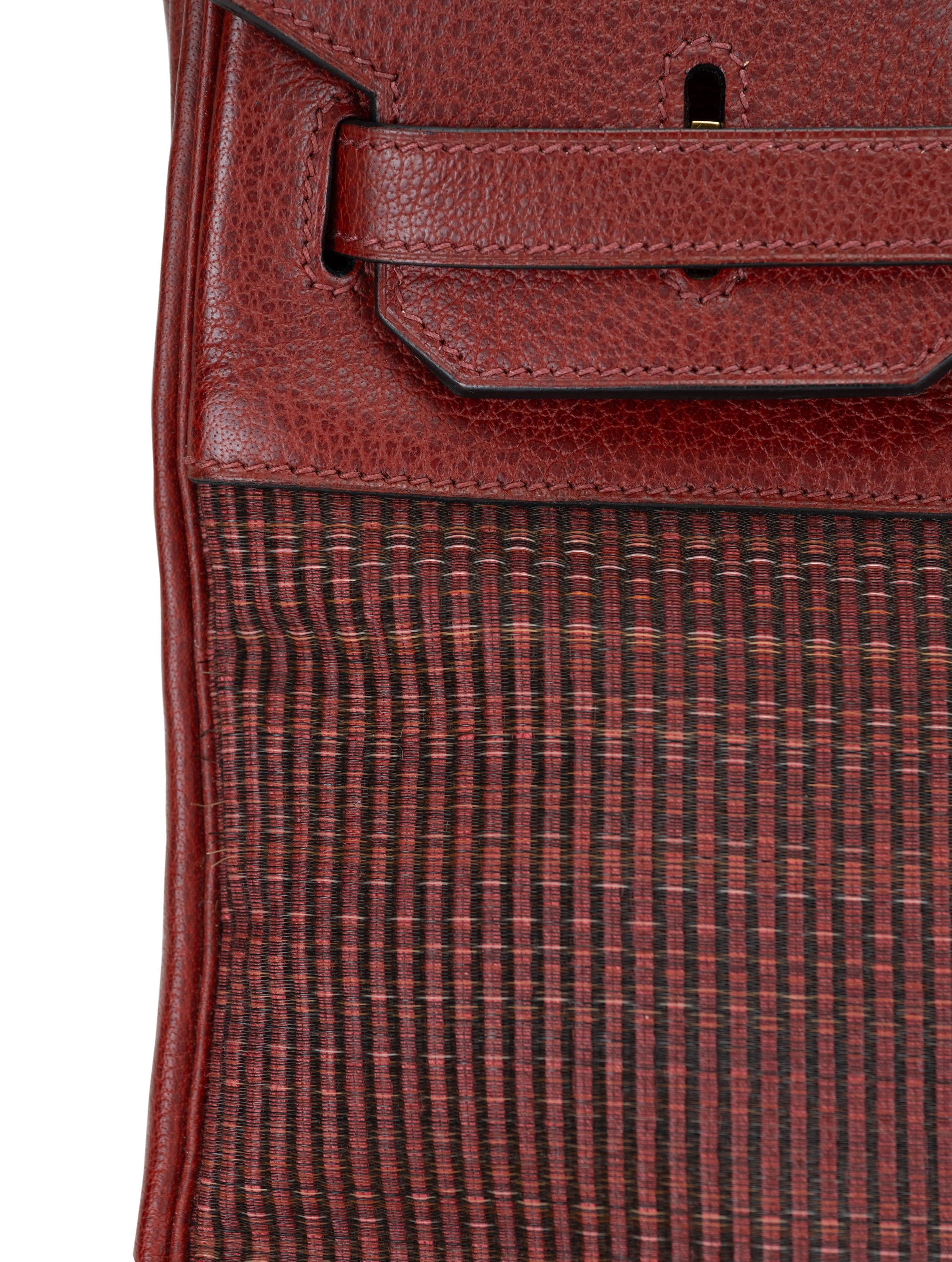 *LONDON LOCATED* VINTAGE HERMÈS BIRKIN 35CM ROUGE H Crinoline & Clemence Leather with Gold Hardware