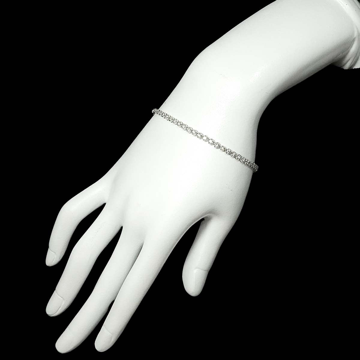 Diamond 1.00ct Bracelet 18K K18 WG White Gold 750 902950396