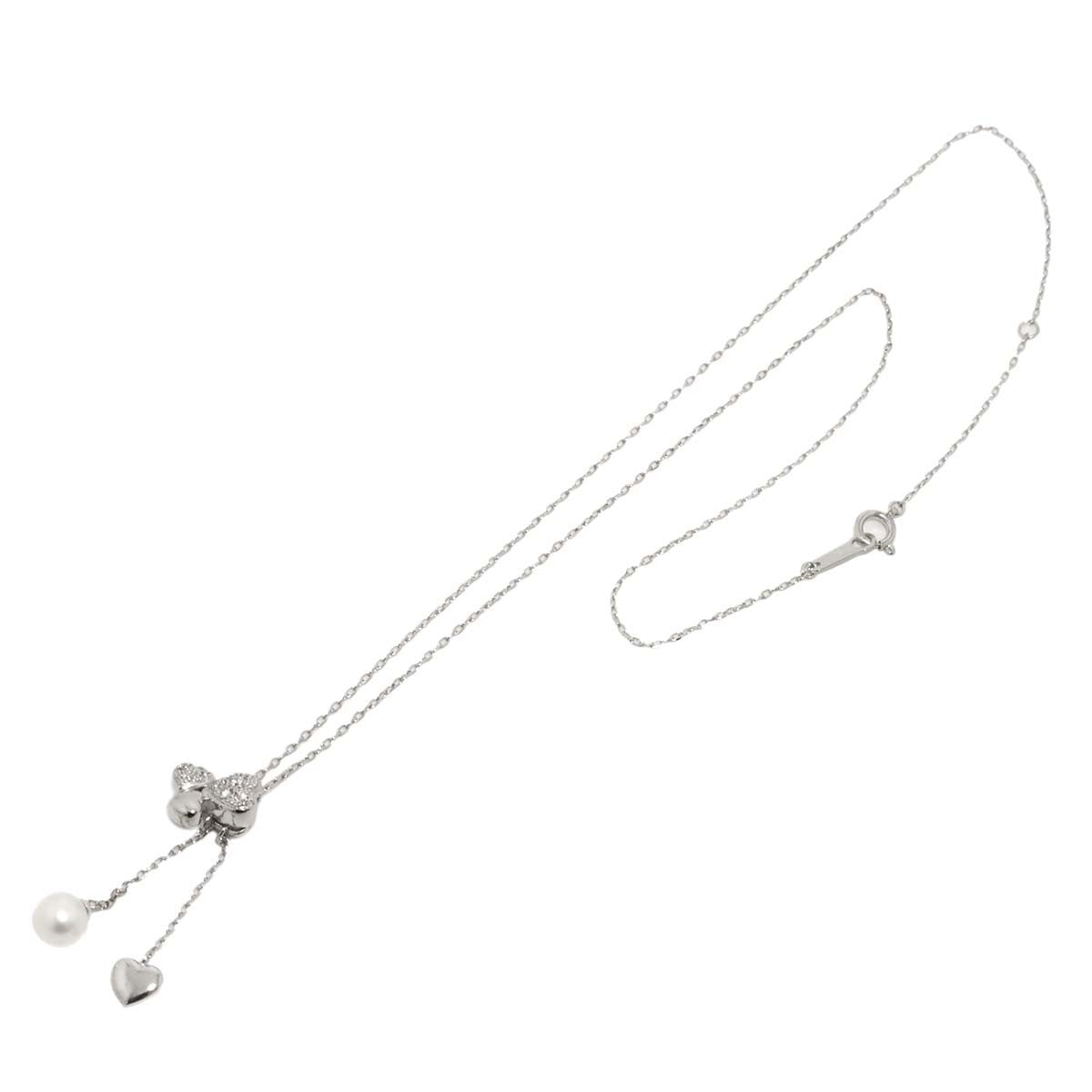 VENDOME Akoya Pearl 5.6mm Diamond Necklace 18K WG 750 902964241