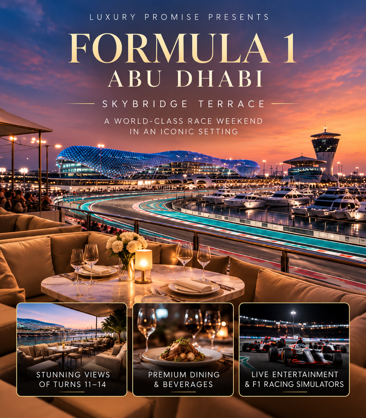Abu Dhabi F1 2026 – Skybridge Terrace VIP Saturday Experience