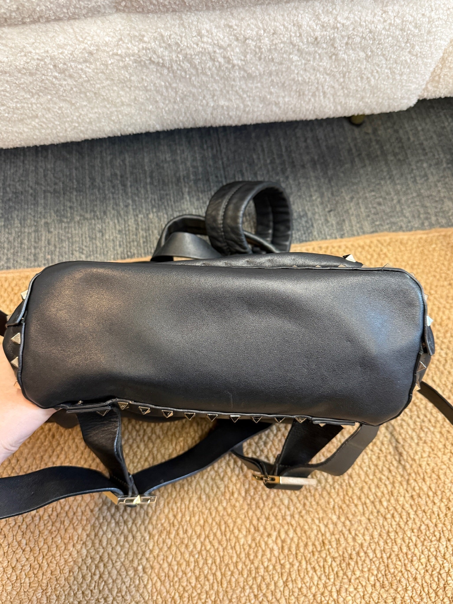 Valentino Garavani Rockstud backpack crafted in black leather