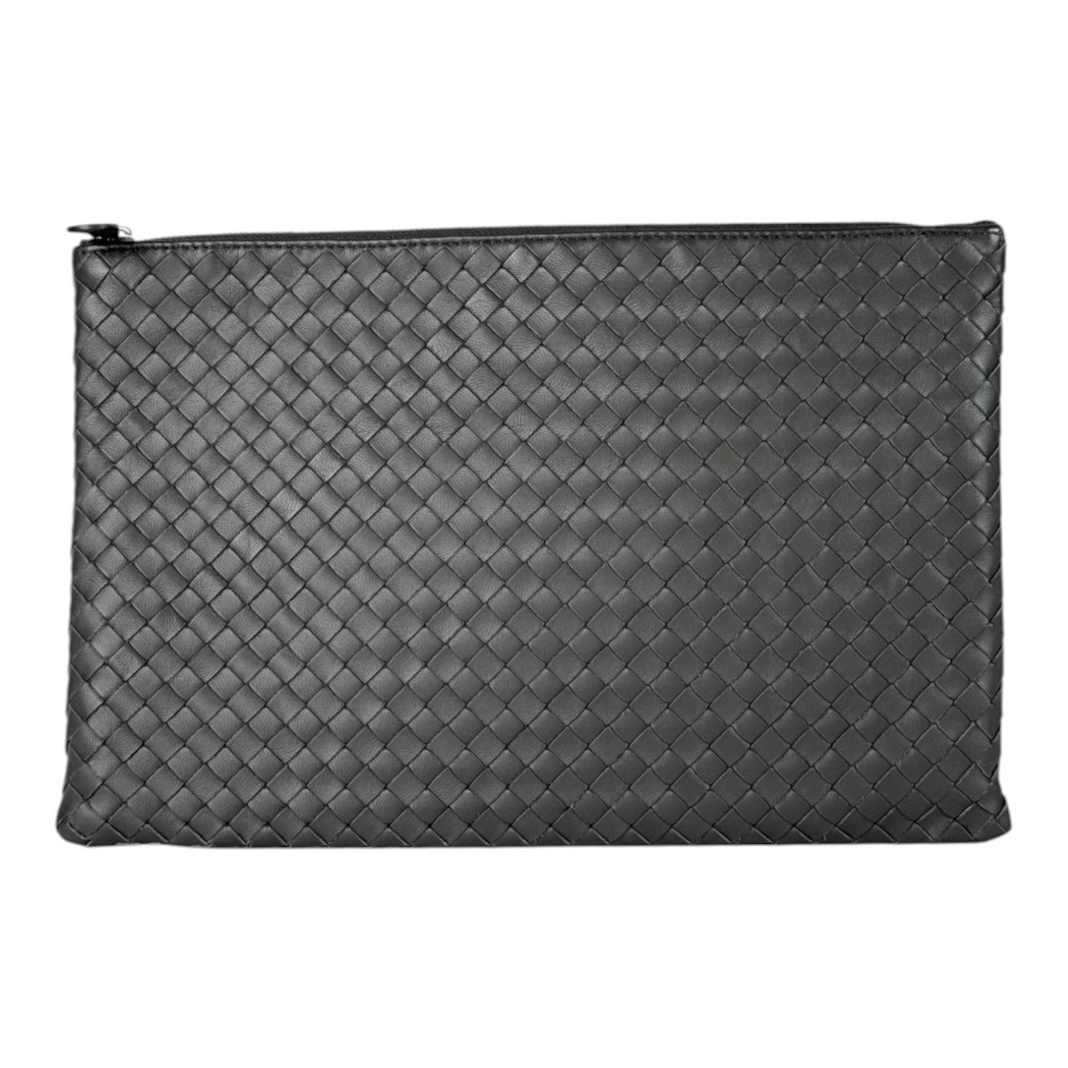 Bottega Veneta Grey Leather Clutch