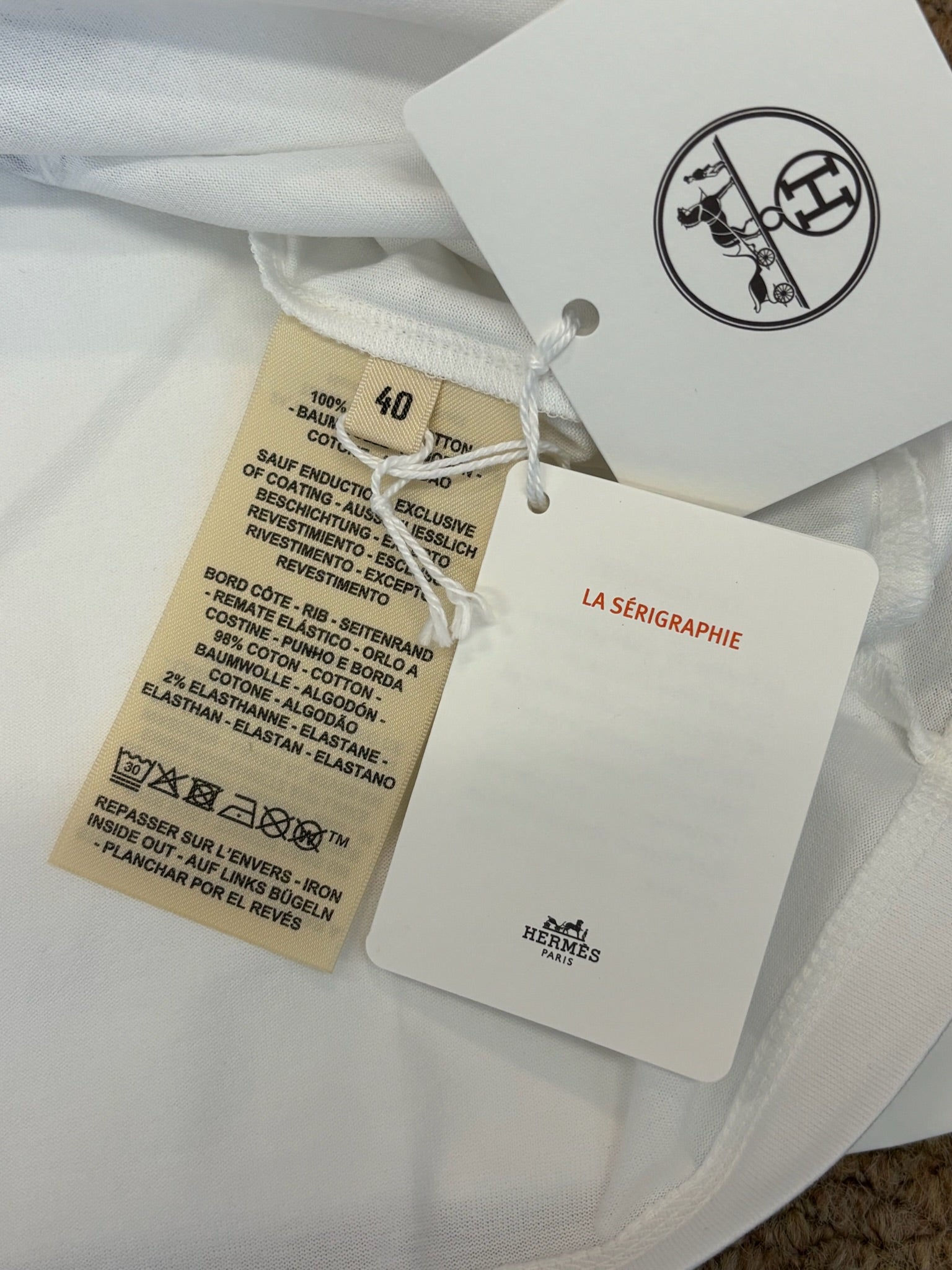 Size 40 - Hermès Printed Grand Manege micro T-shirt