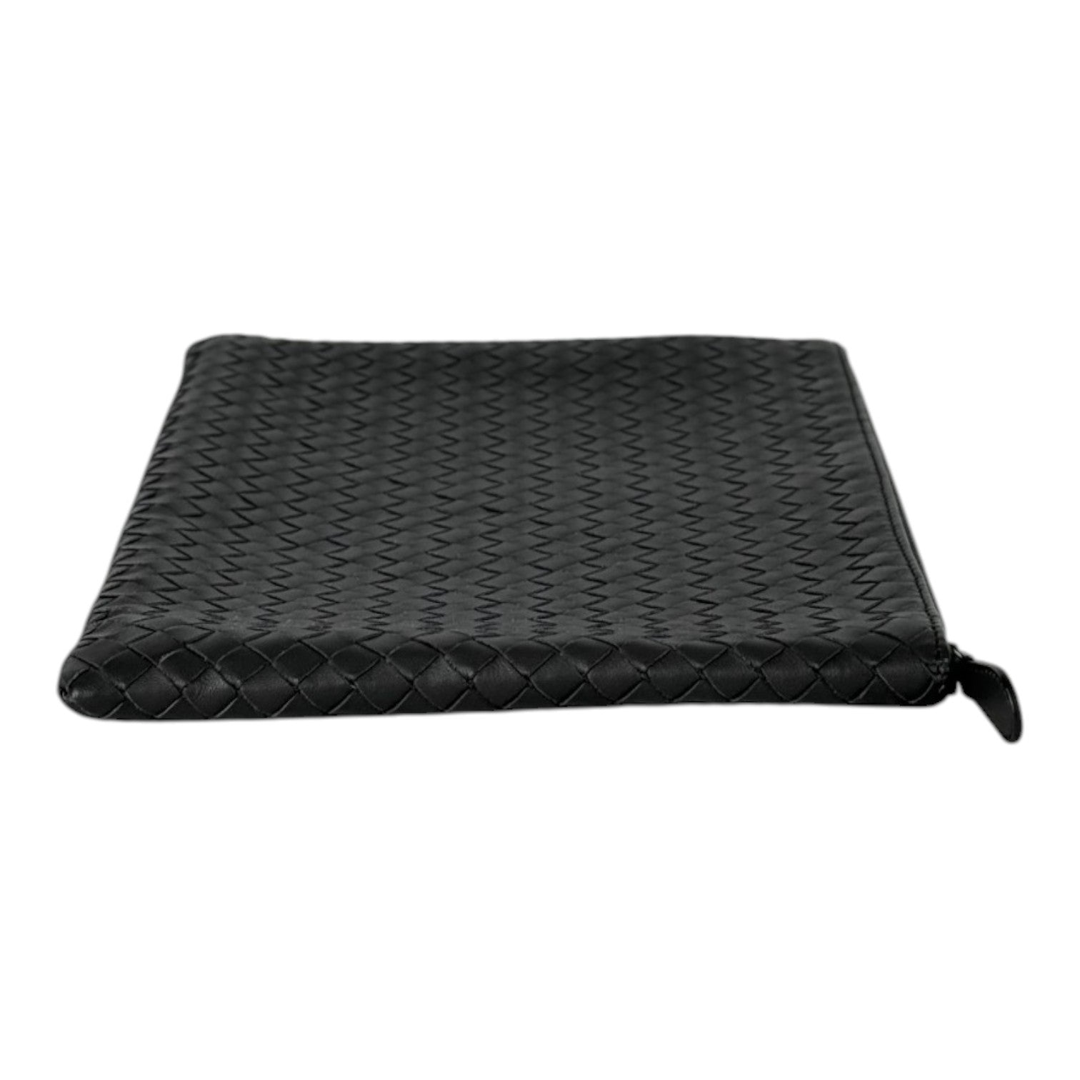 Bottega Veneta Grey Leather Clutch