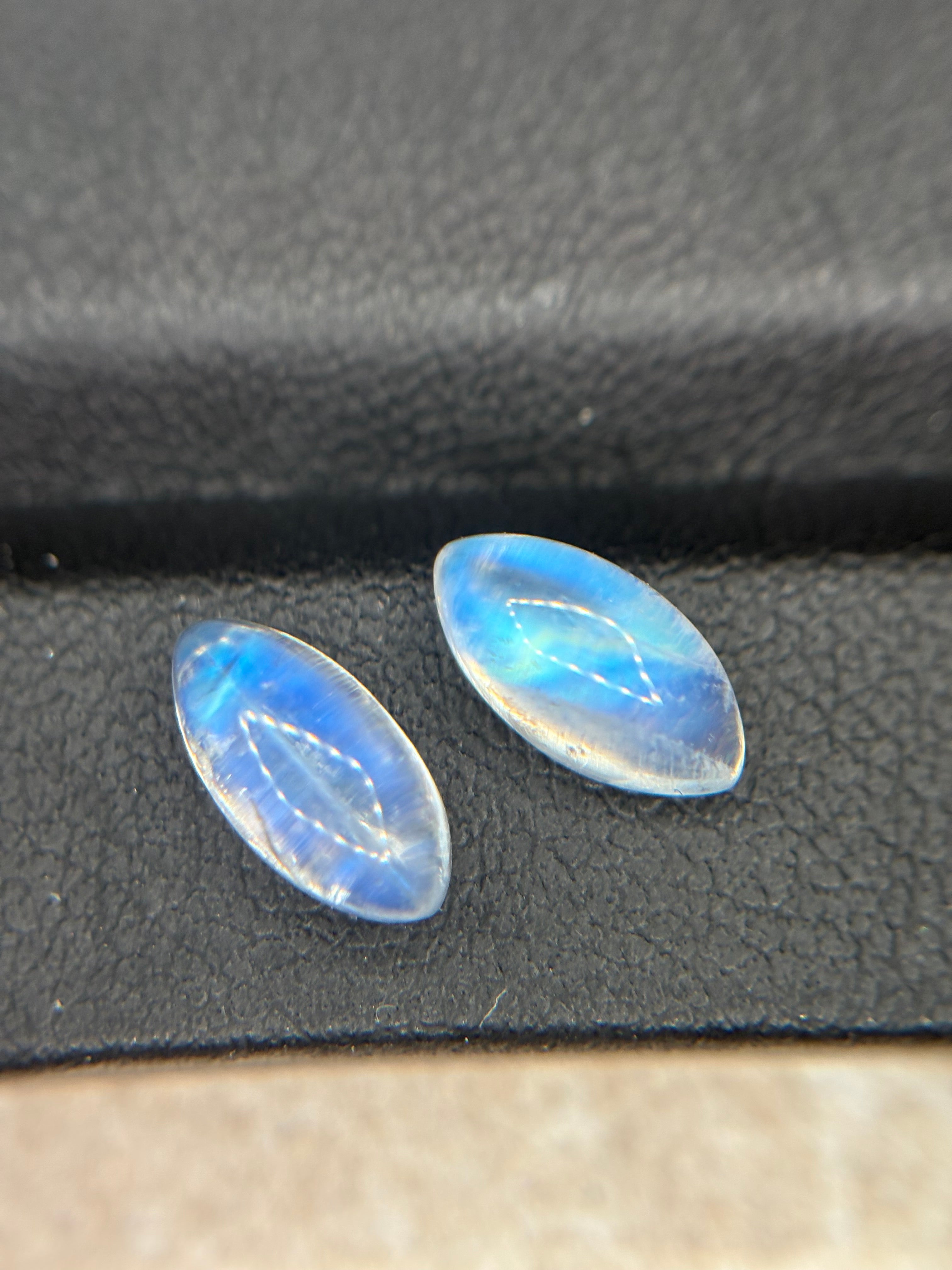 3.32ct Moonstone Marquise PAIR THAIC0163