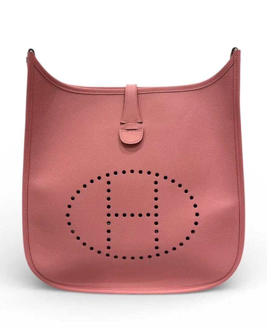 Hermes Evelyn 29 Pink Sakura Epsom Leather with PHW