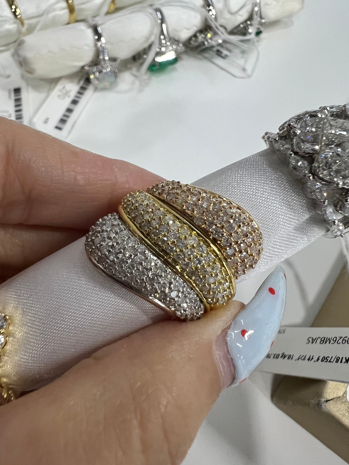 K18/Pt900 Diamond Ring J0915CWS2F