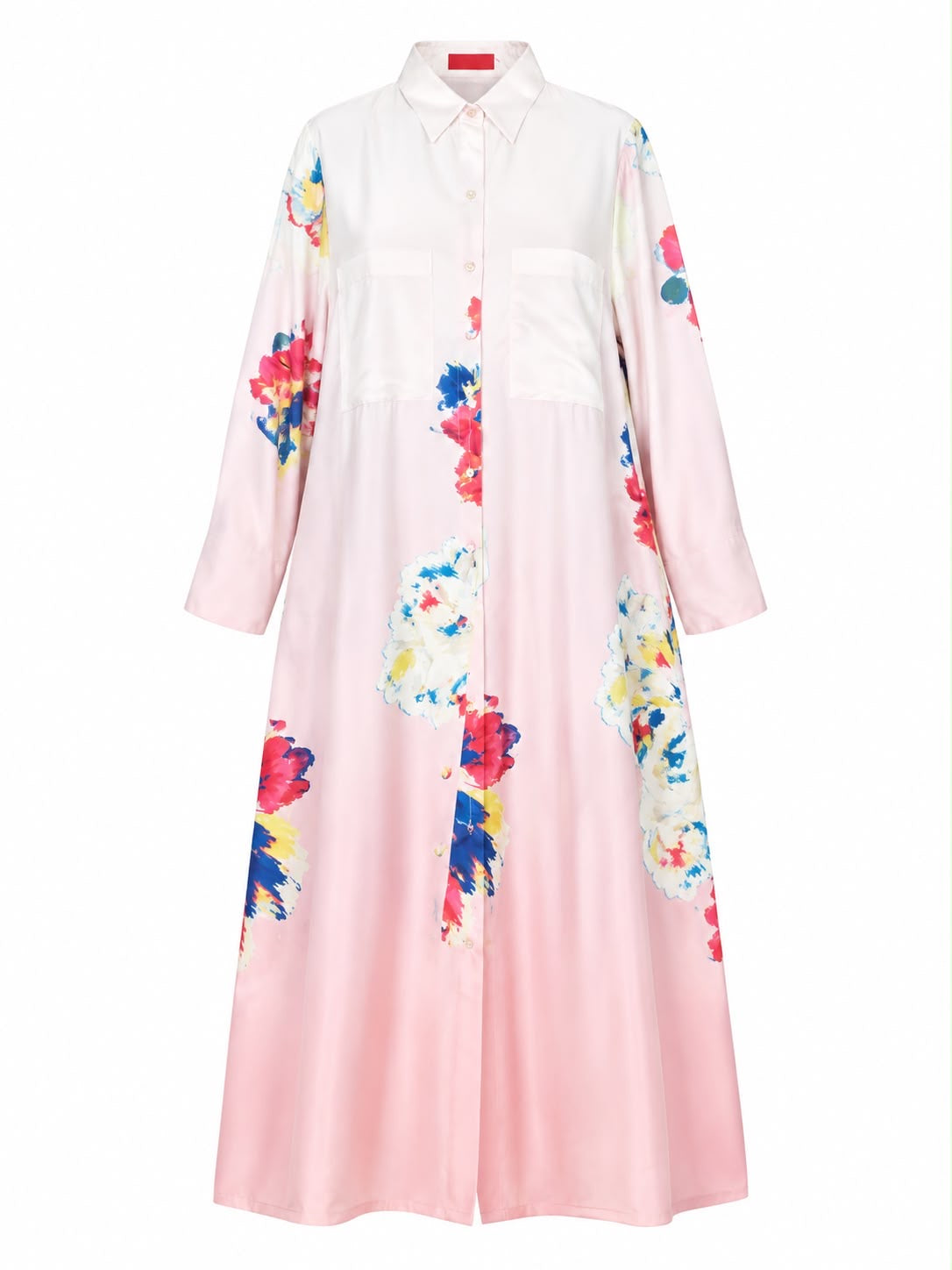 DRESS ROLLAND PINK FLOWERS GRADIENT MCL12992