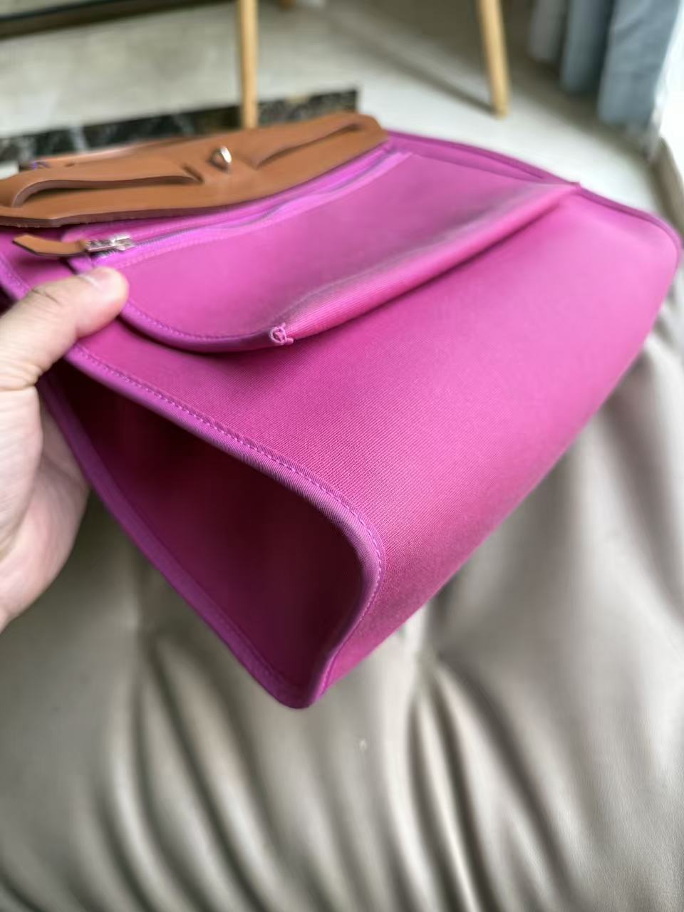 Hermès Herbag 31 Two-Tone Convertible Bag - Fuchsia & Gold