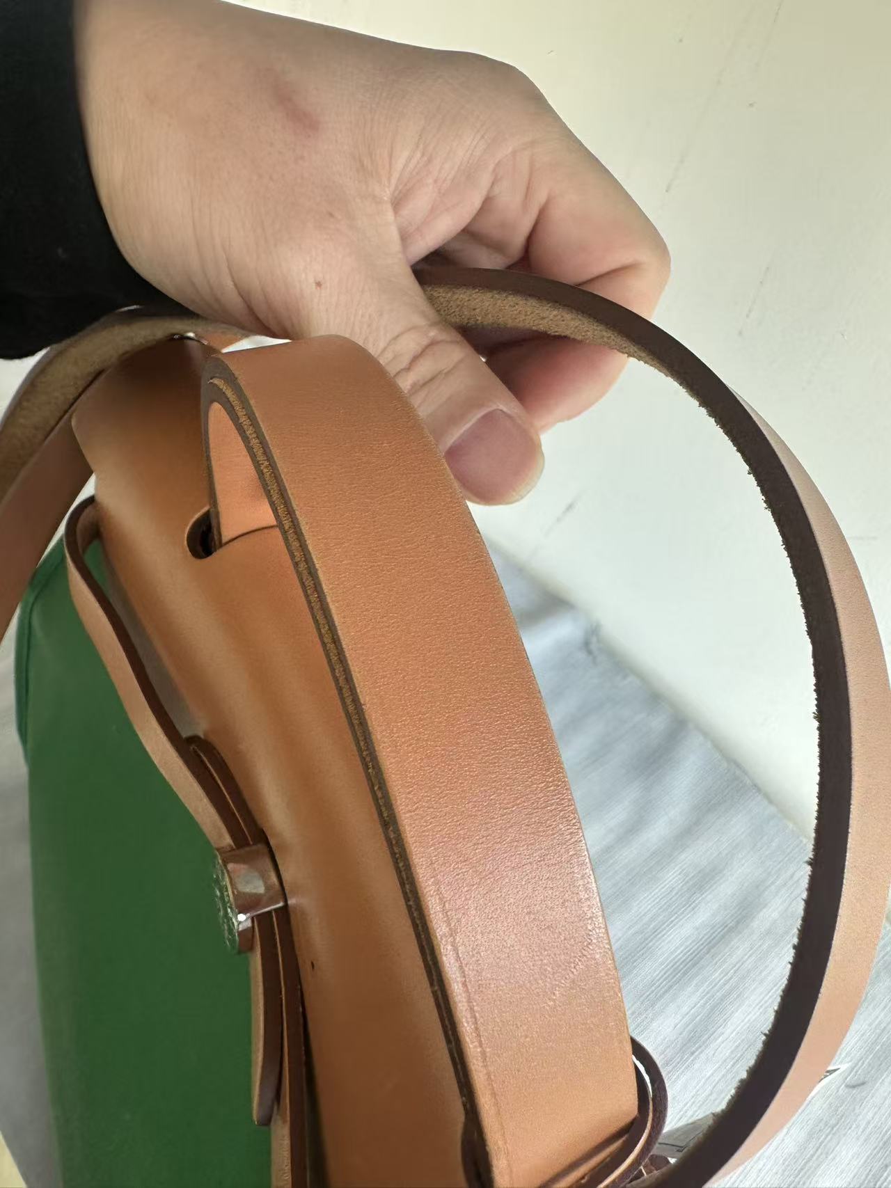 Hermès green herbag31 good condition stamp X
