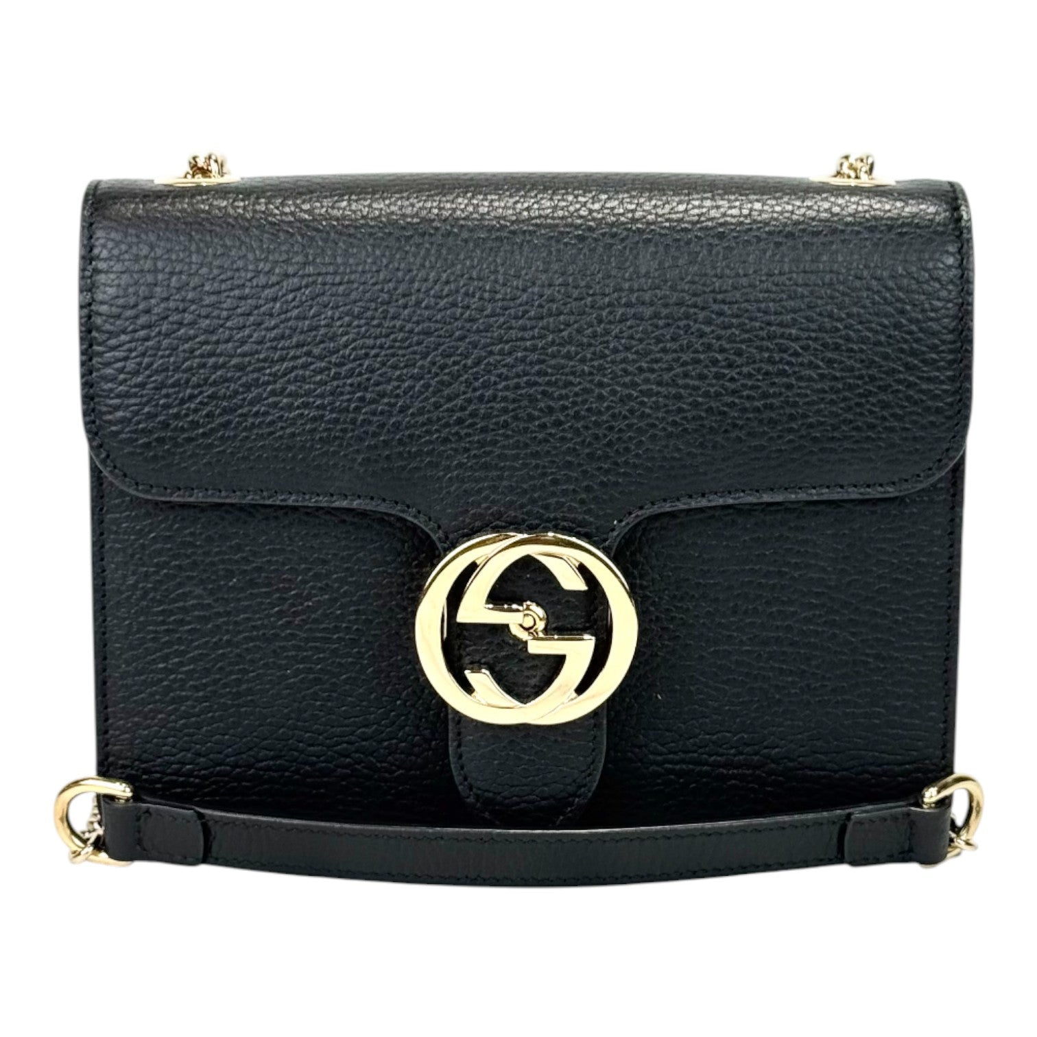 Gucci Black G Buckle Chain Bag