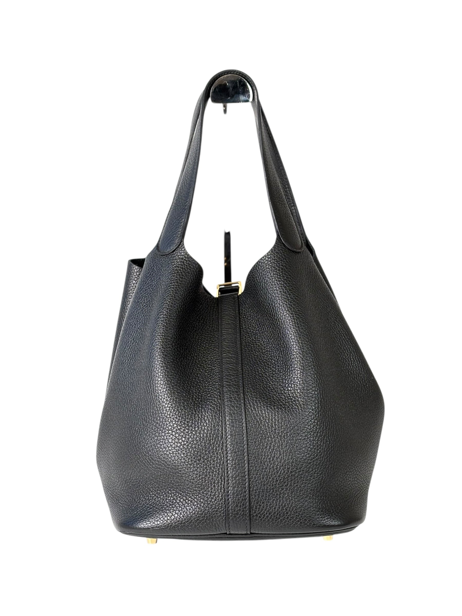 Hermes Picotin 26 Black TC with GHW