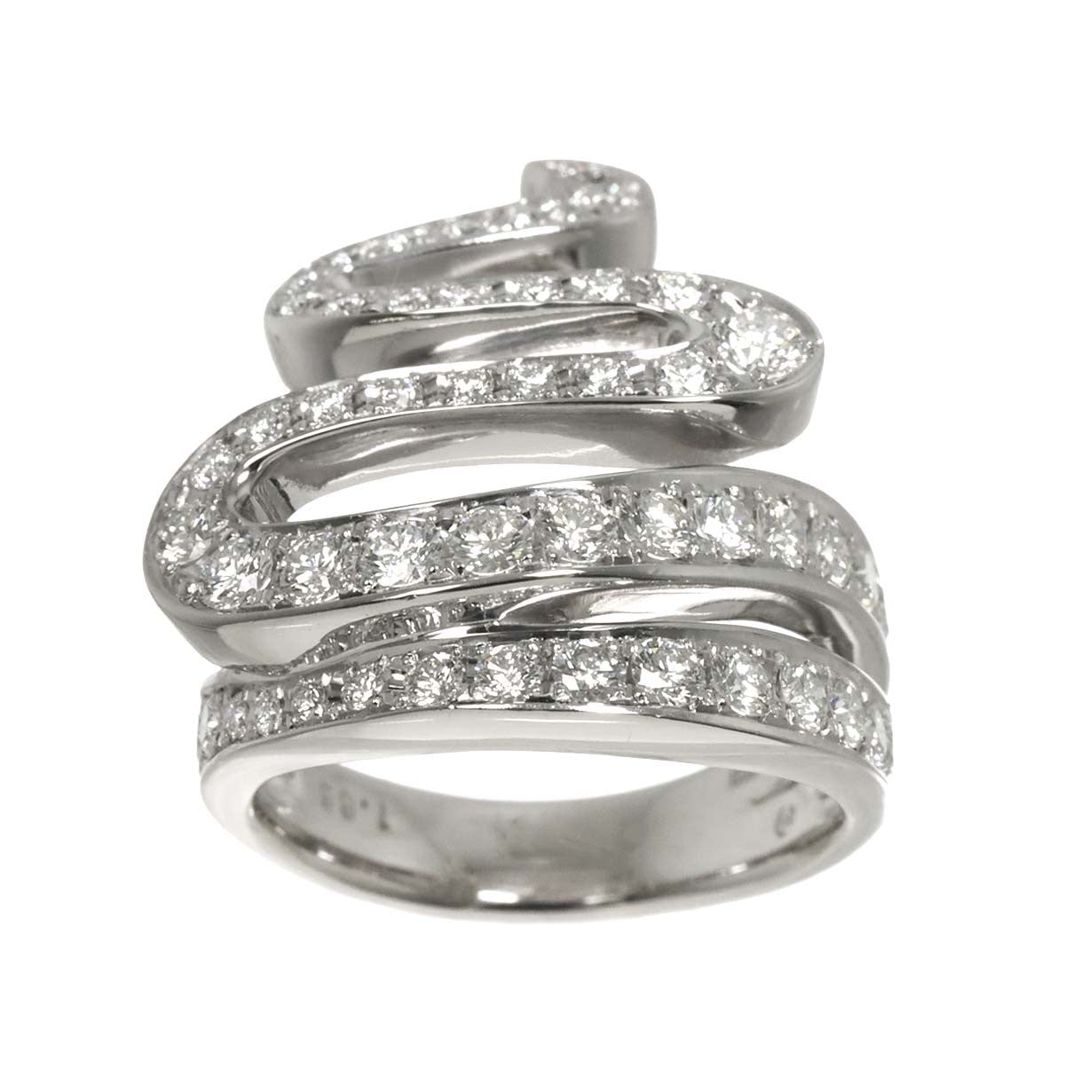 TASAKI Diamond 1.66ct Ring 18K White Gold 750 Size6.75-7.25(US) 903027261