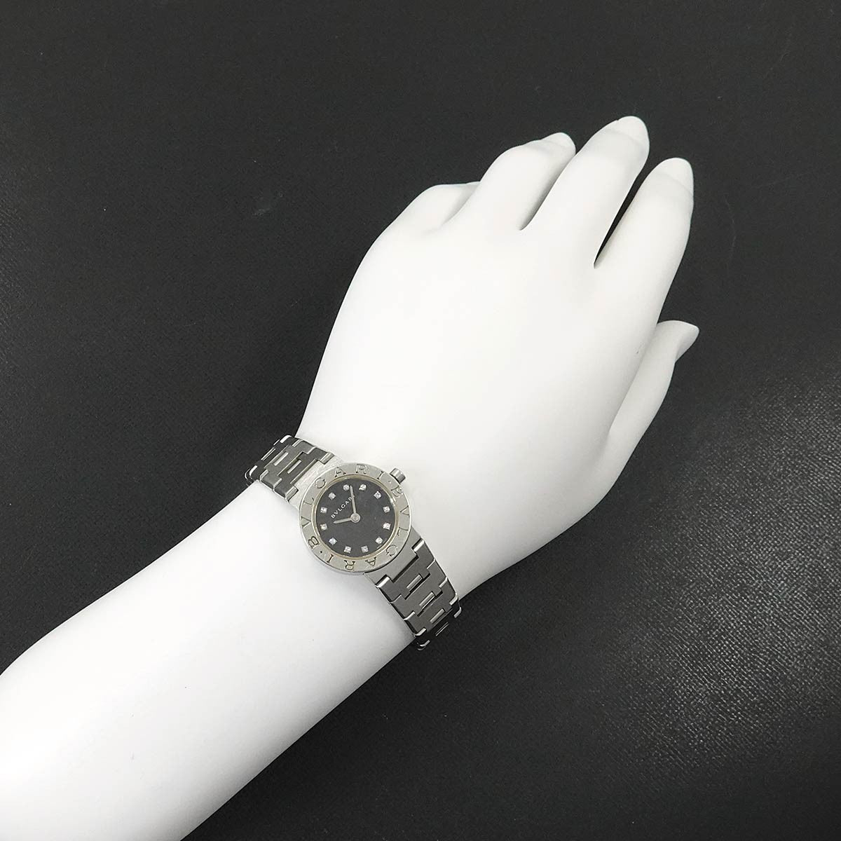 BVLGARI BVLGARIBVLGARI BB23SS 12P Diamond Quartz Silver Dial Ladies 903106032