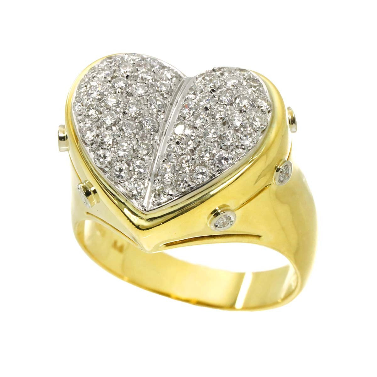 Ponte Vecchio Diamond 0.74ct Ring 18K YG WG 750 size7.5(US) 903106614