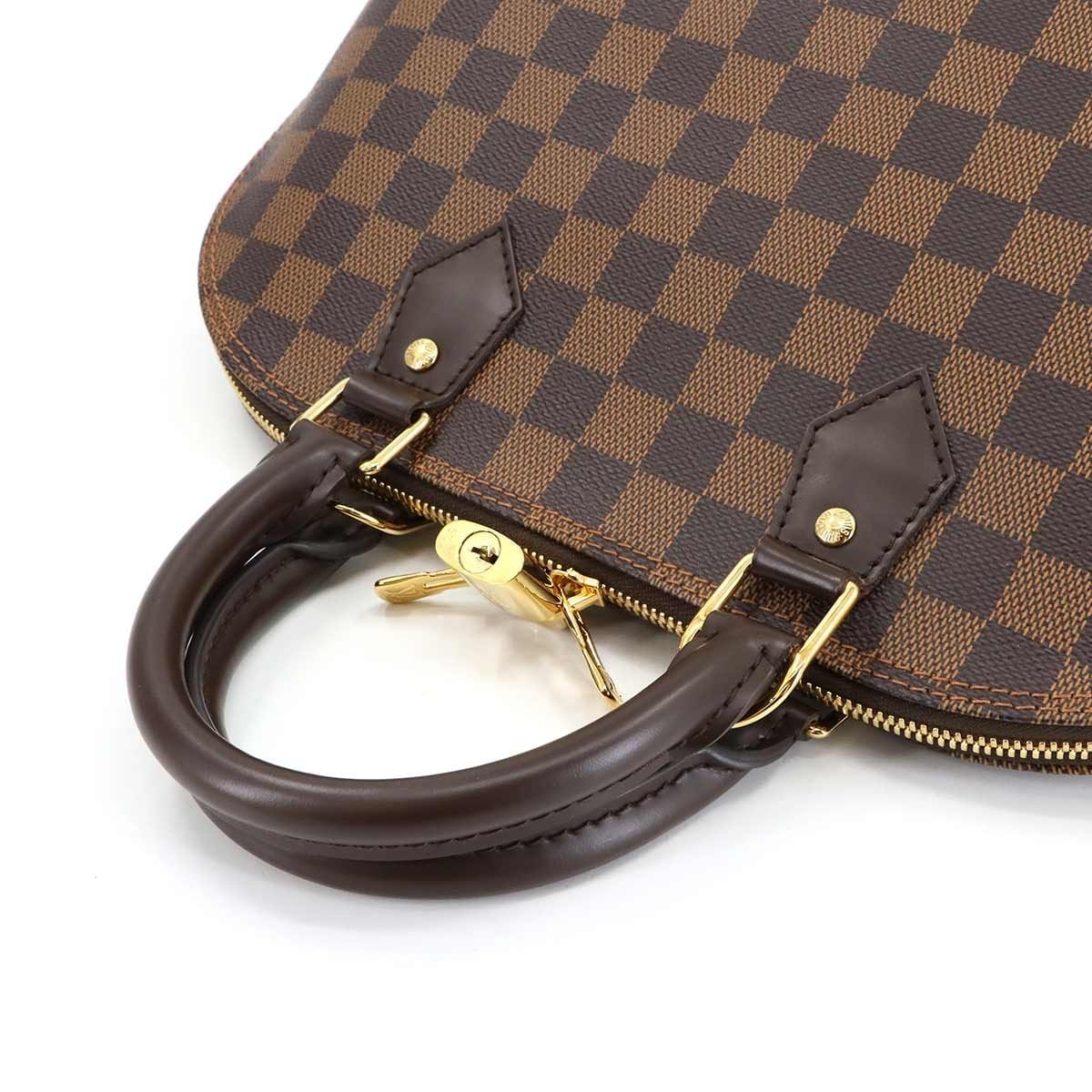 LOUIS VUITTON Damier Alma PM Hand Bag Ebene Brown N51131 Purse 903037205