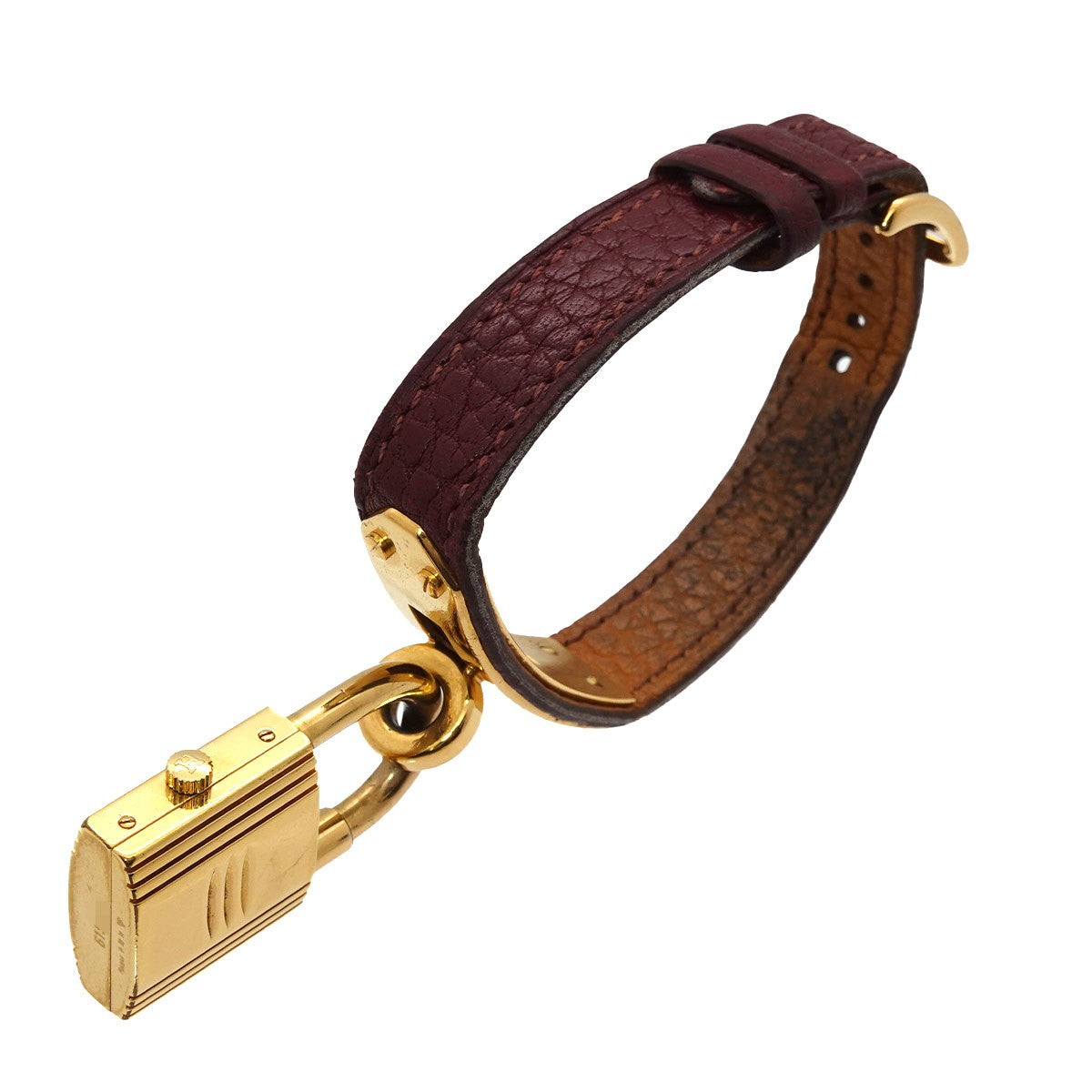 HERMES Kelly Watches Quartz bordeaux Dial Vintage Cadena Ladies 903380295