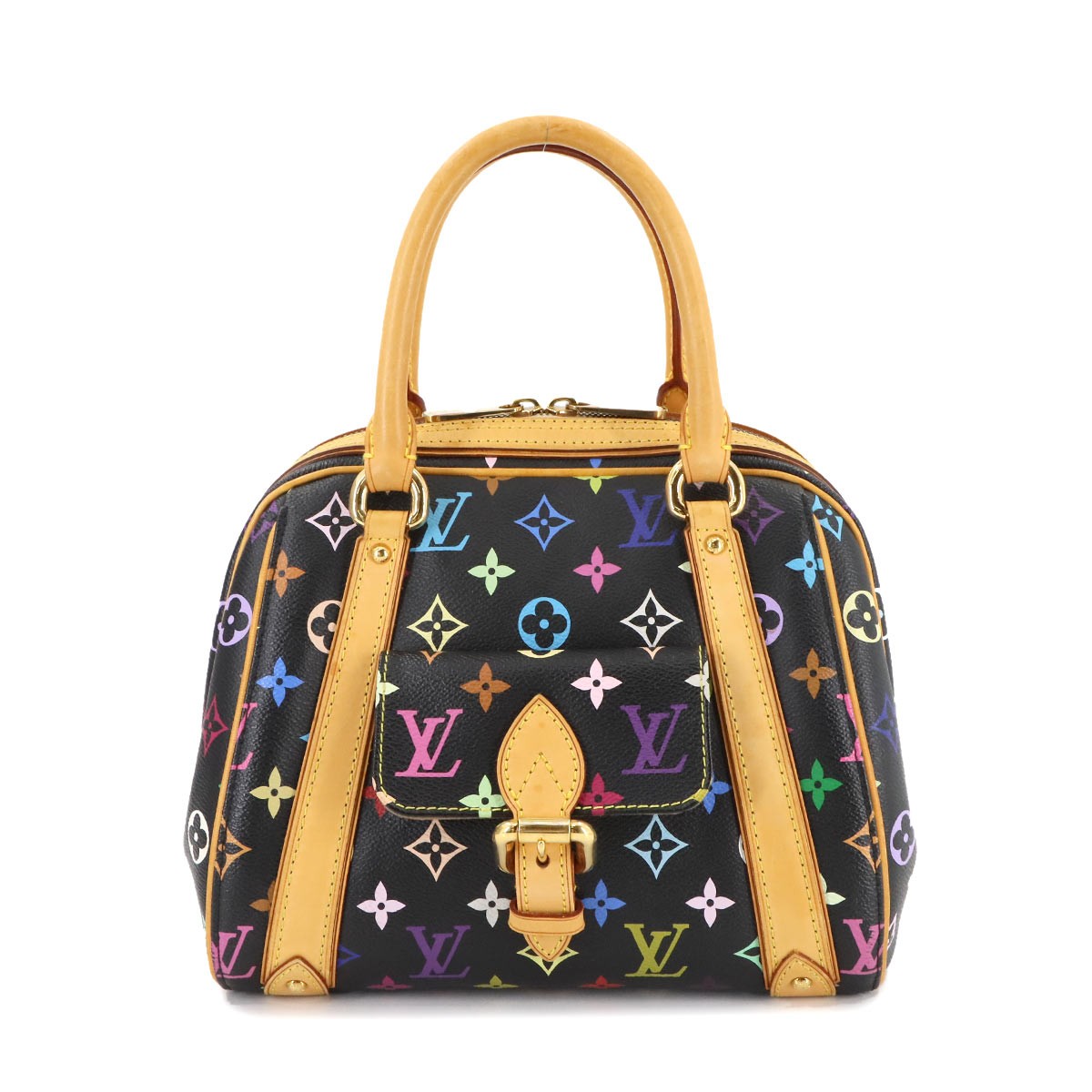 LOUIS VUITTON Monogram Multi Color Priscilla Hand Bag Noir M40097 902902520