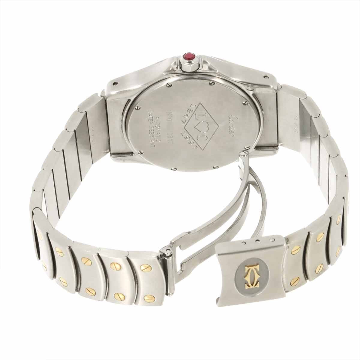 Cartier Santos Round GMT W20038R3 YG Automatic Silver Dial Mens Dial 903028223