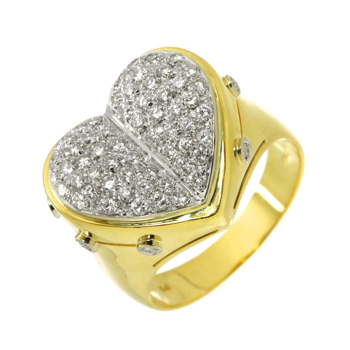 Ponte Vecchio Diamond 0.74ct Ring 18K YG WG 750 size7.5(US) 903106610