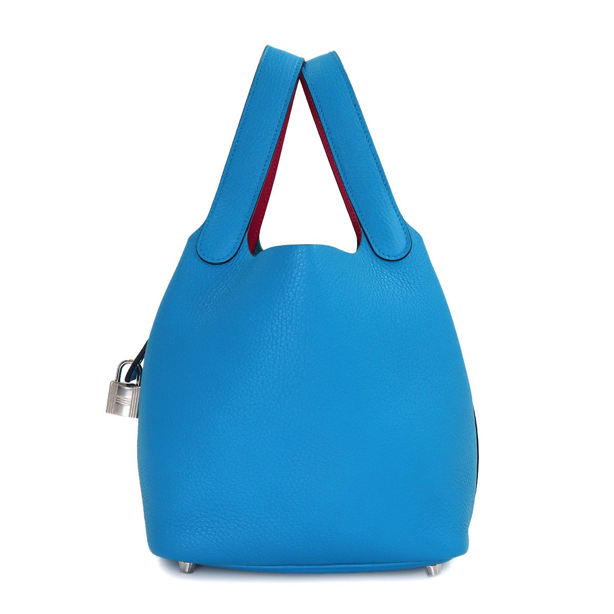 HERMES Picotin Lock Eclat PM Hand Bag Traurillon Clemence Blue Fride 903179780