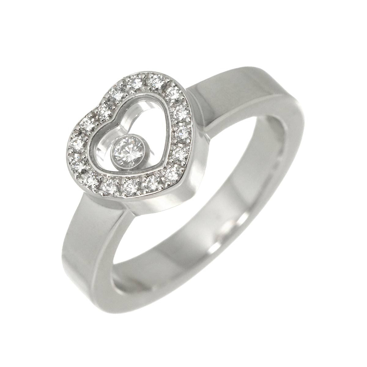 Chopard Happy Heart Diamond Ring 18K WG 750 Size4.5(US) 903244290