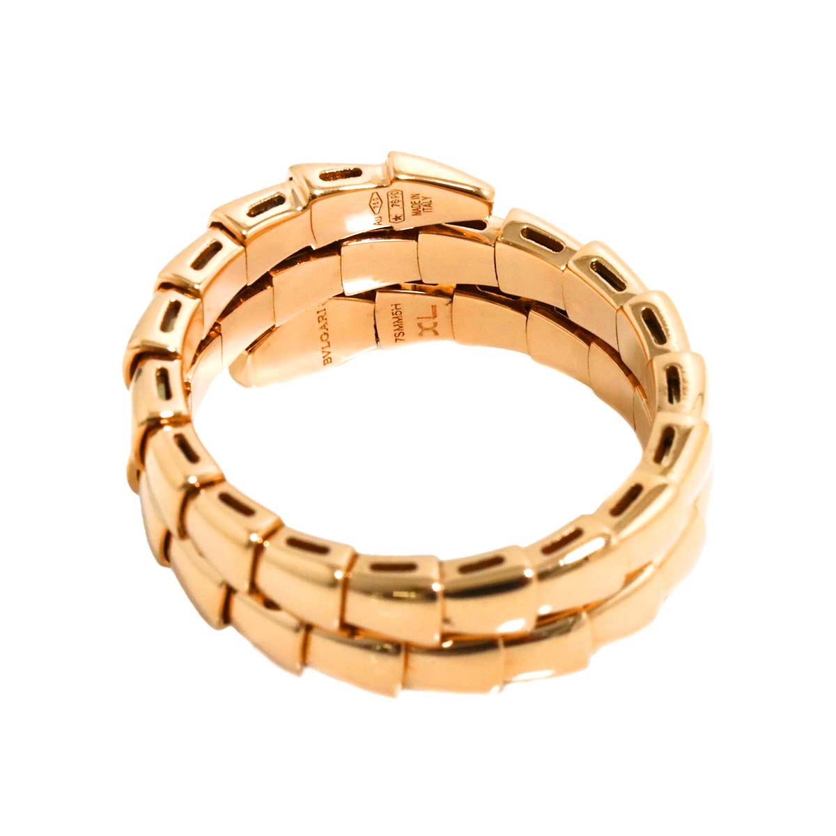BVLGARI Serpenti Viper Diamond Ring 18K PG 750 sizeXL 8-8.25(US) 903115482