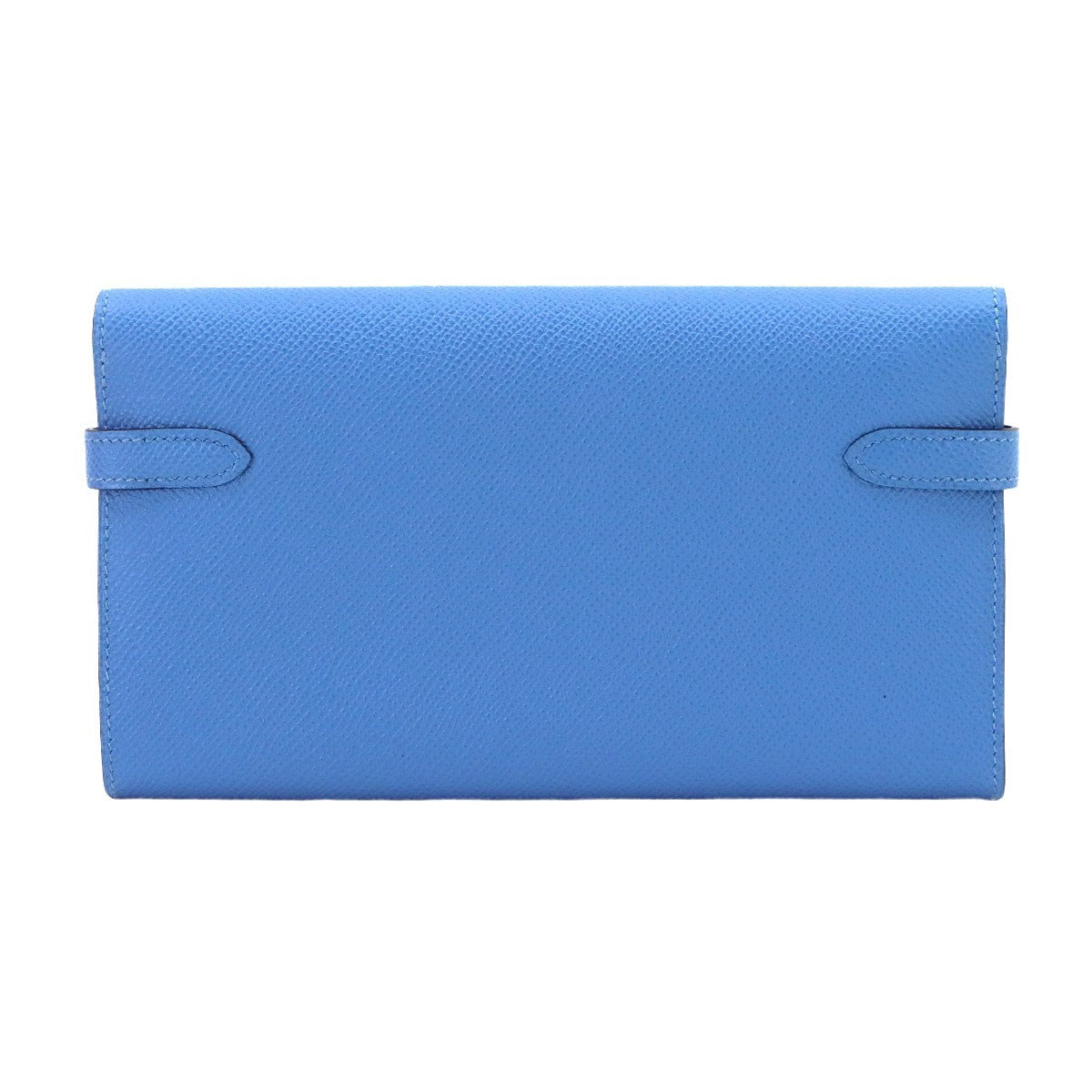 HERMES Kelly Wallet Veau Epsom Leather Bleu Paradis Purse 903414162