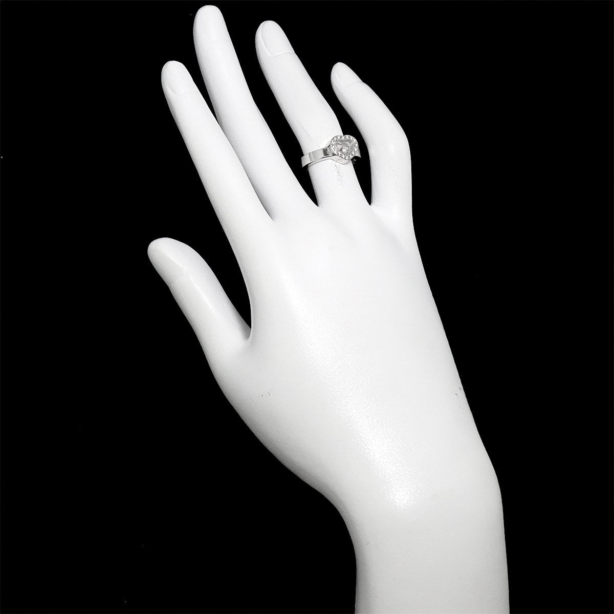 Chopard Happy Heart Diamond Ring 18K WG 750 Size4.5(US) 903244297