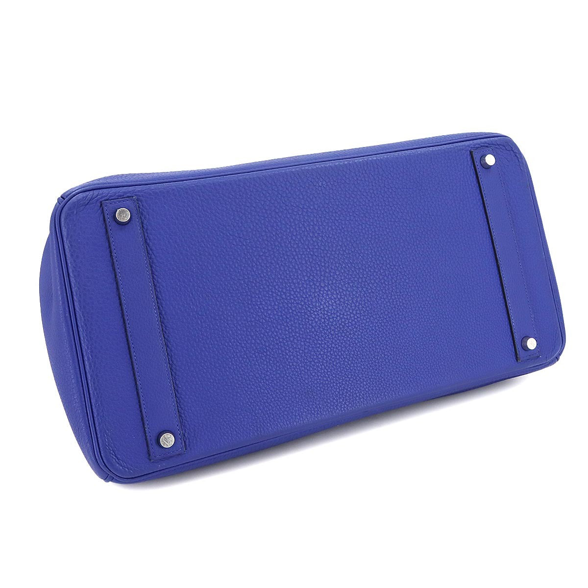 HERMES Birkin 40 Veau Togo Blue Electrique Hand Bag Purse 903031723