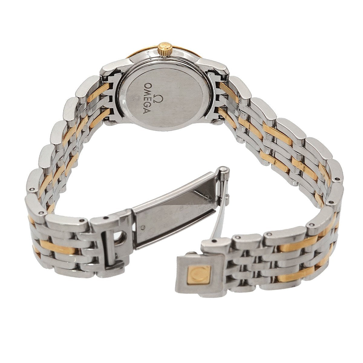 OMEGA DeVille 413 25 22 60 08 001 Quarts YG Diamond Beze Ladies 903143883