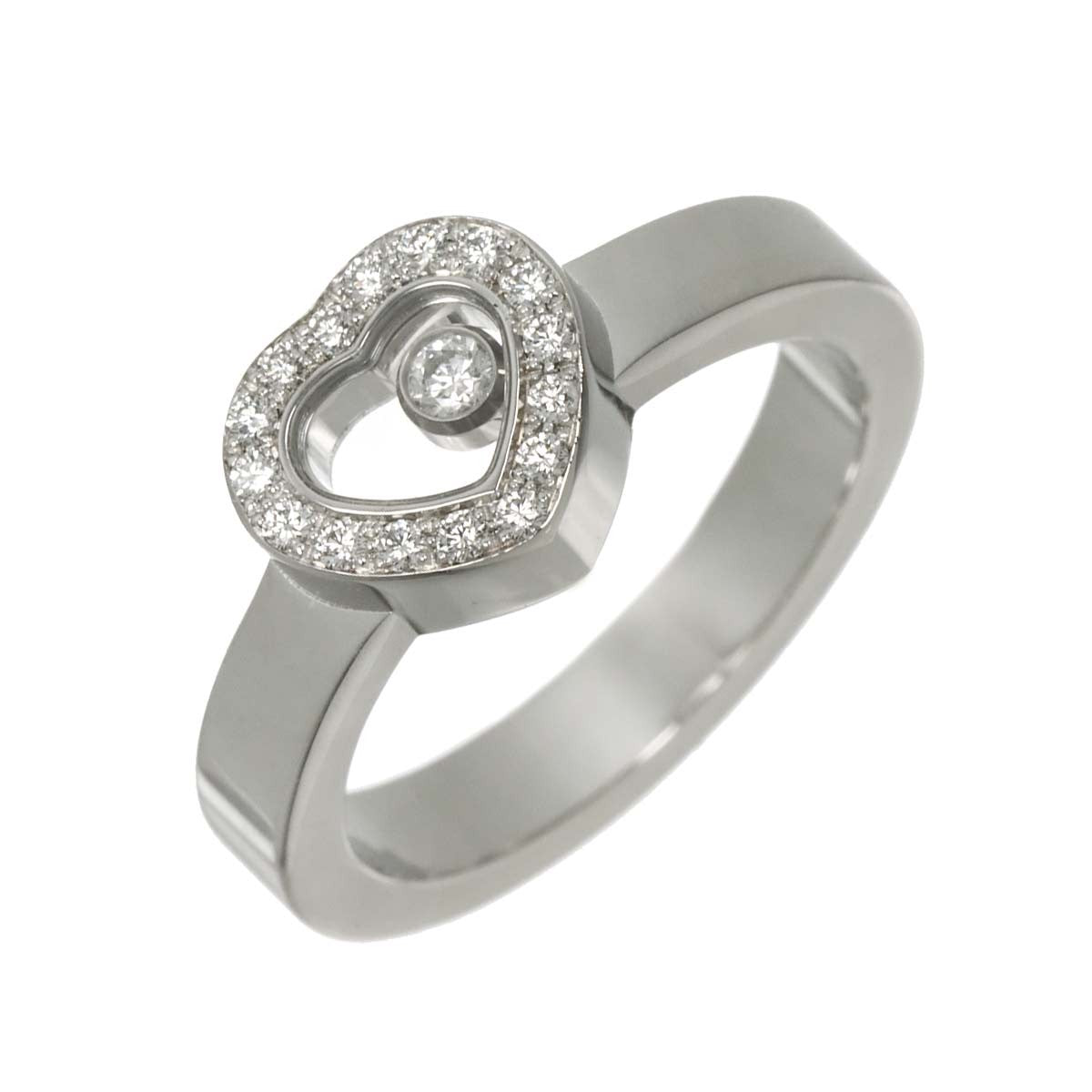 Chopard Happy Diamond Heart Ring 18K White Gold 750 Size6(US) 903192330
