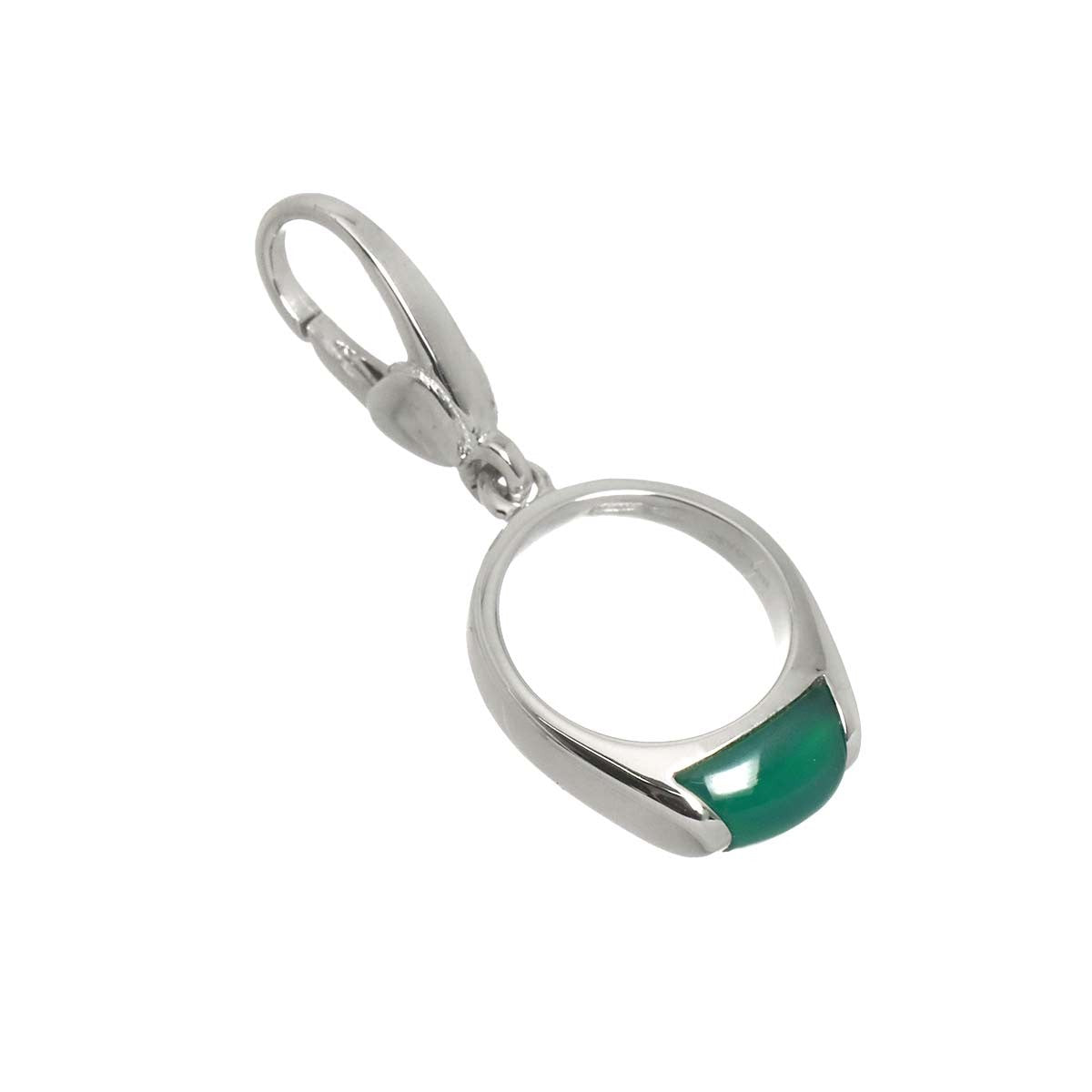 BVLGARI Chrysoprase Pendant Top 18K WG 750 903243741