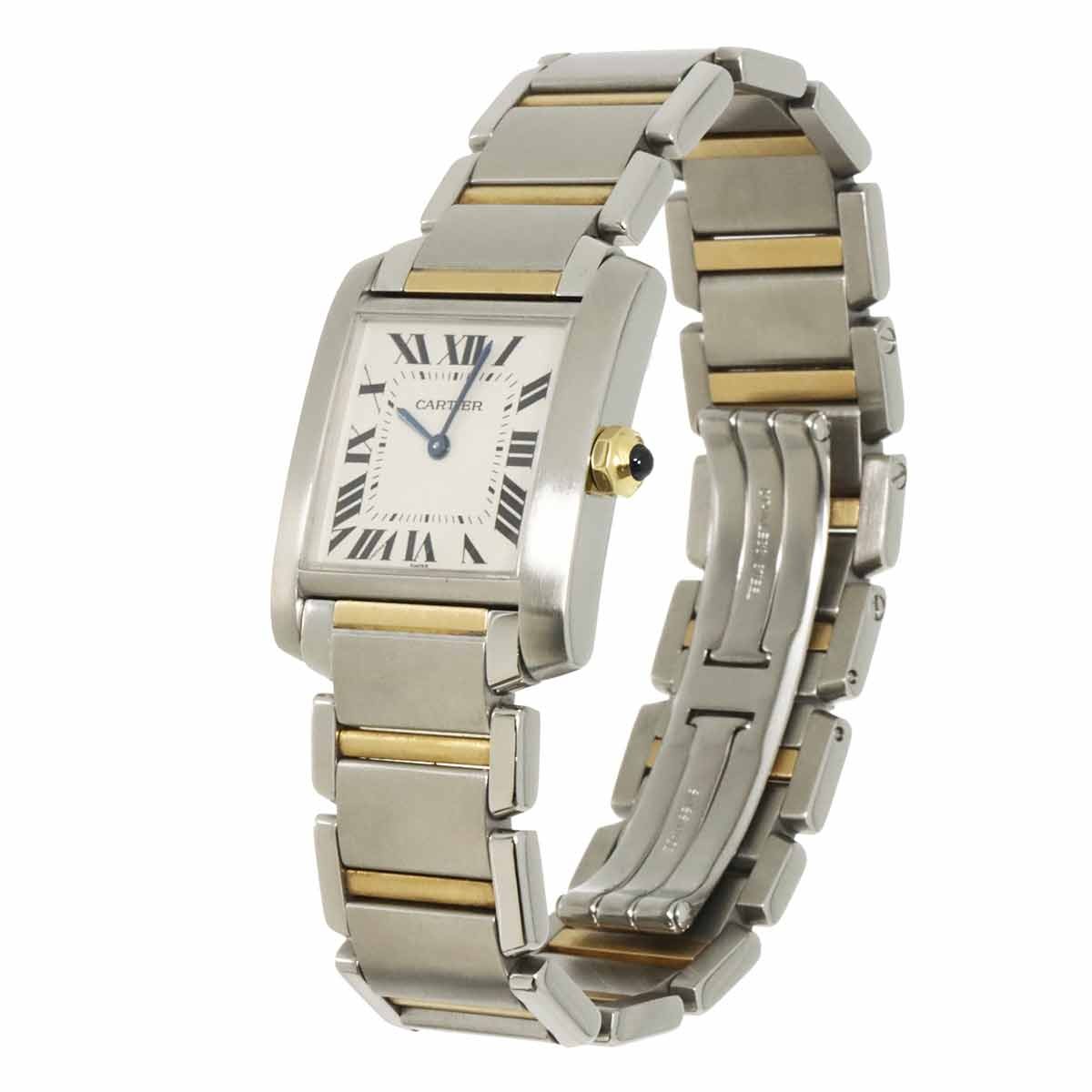 Cartier Tank Francaise MM W51006Q4 K18YG Quartz Cream Dial Boys Watch 903090353