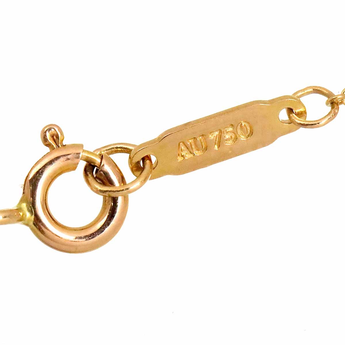 TIFFANY Co. Atlas Key Diamond Necklace 18K Pink Gold 750 903244165