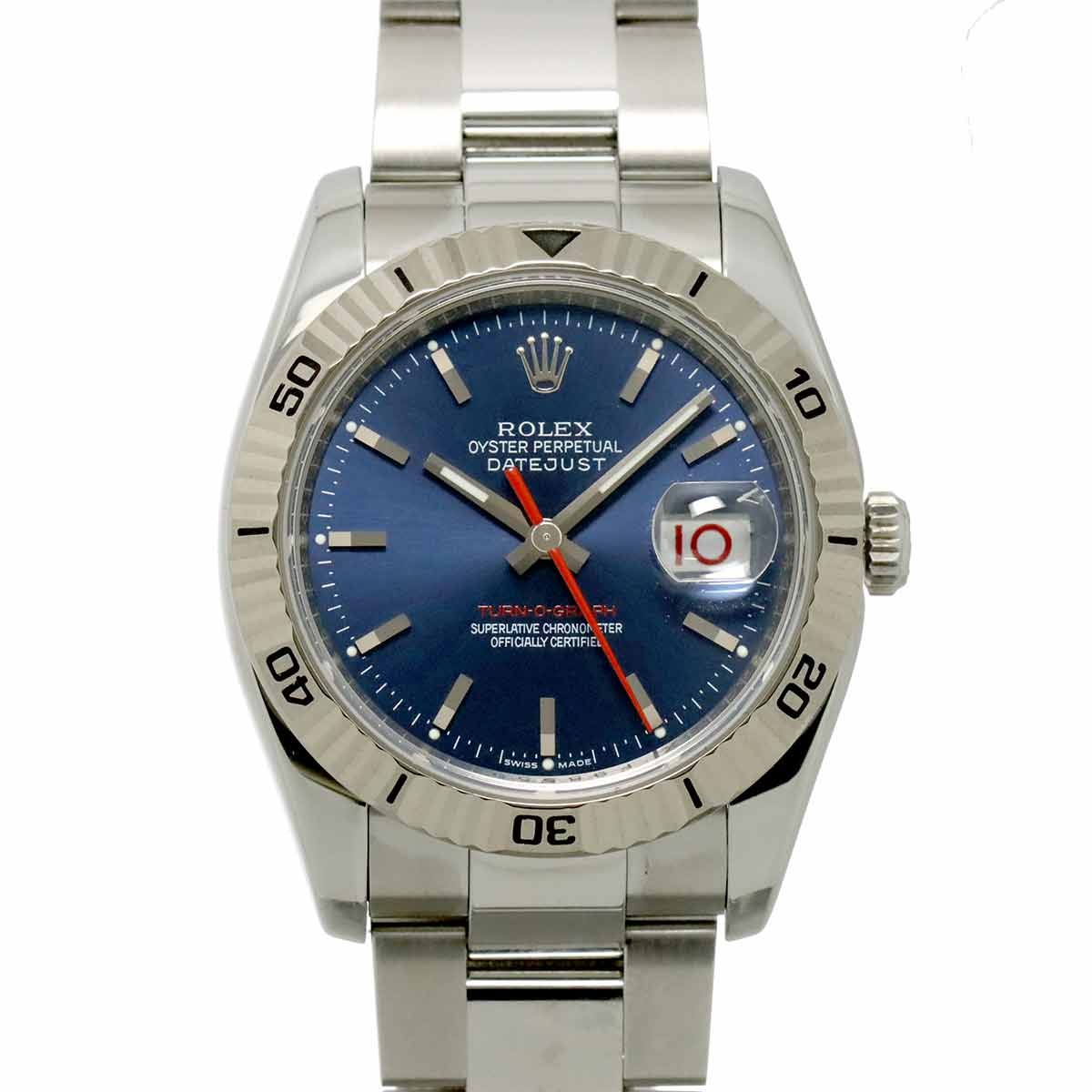 Rolex Datejust Turnograph 116264 Serial F 750 K18WG Blue Dial Mens 903042490