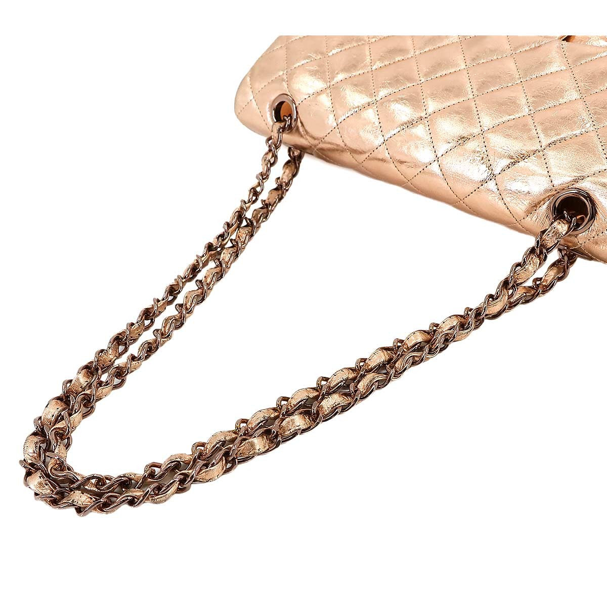 CHANEL Matelasse 25 Chain Shoulder Bag Metallic Pink Limited Edition 902345704