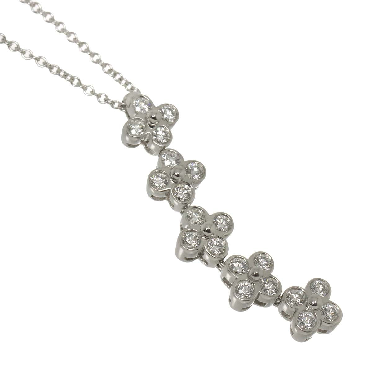 TIFFANY Co. Bezel Set Diamond Necklace Platinum 902915272