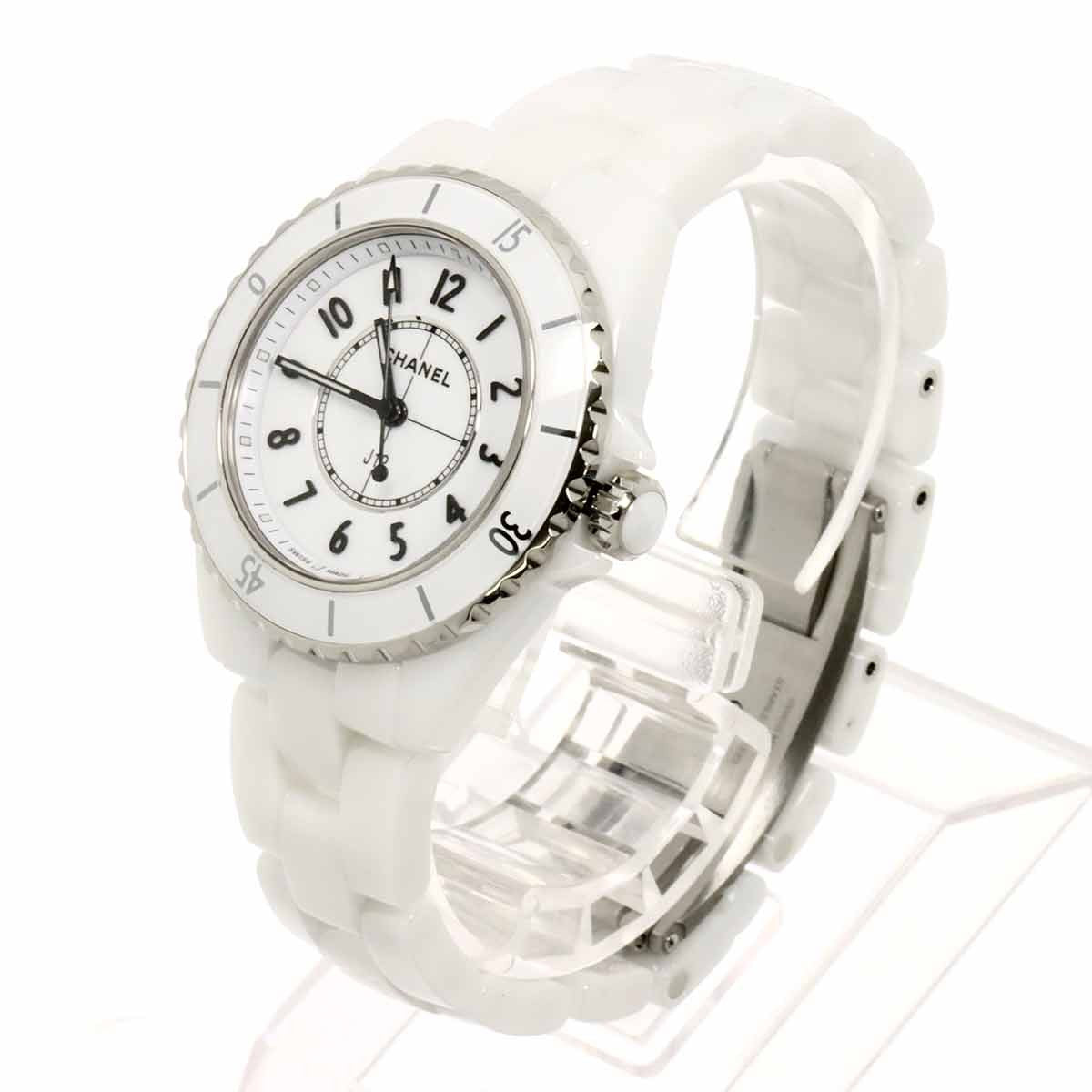 CHANEL J12 33mm H5698 Ceramic Quartz White Dial Ladies Watch 903142781