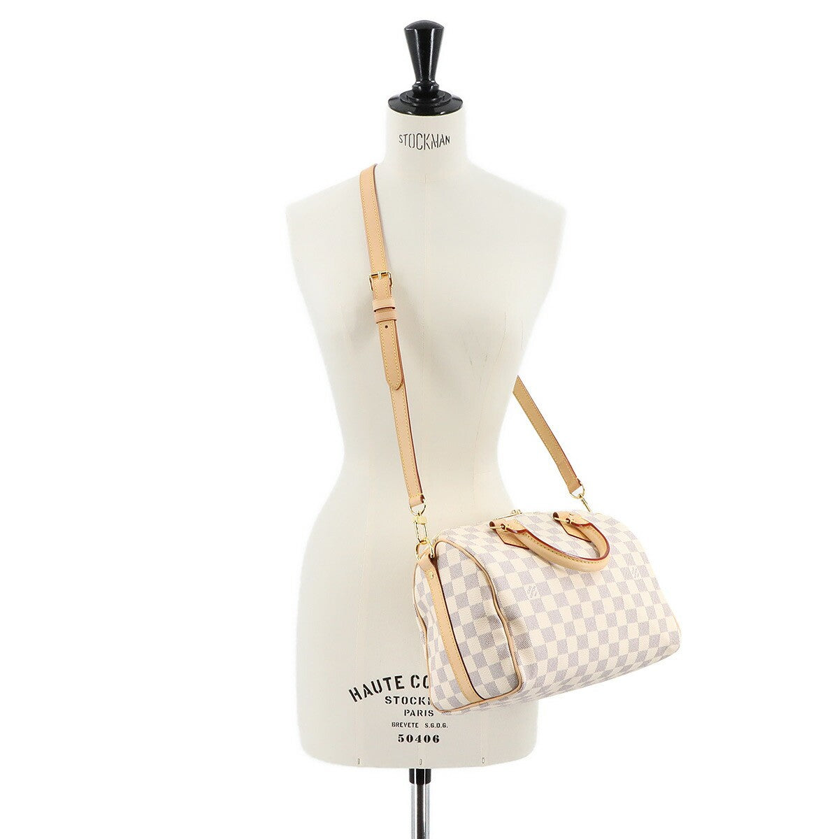 LOUIS VUITTON Damier Azur Speedy Bandouliere 25 Hand Bag N41374 Purse 902900028