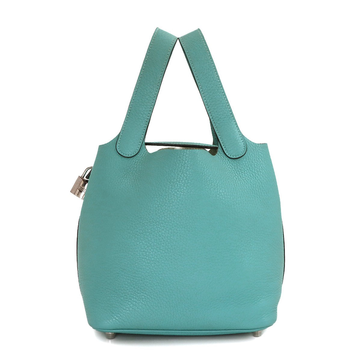 HERMES Picotin Lock PM Hand Bag Taurillon Clemence Blue Saint Cyr 903153900